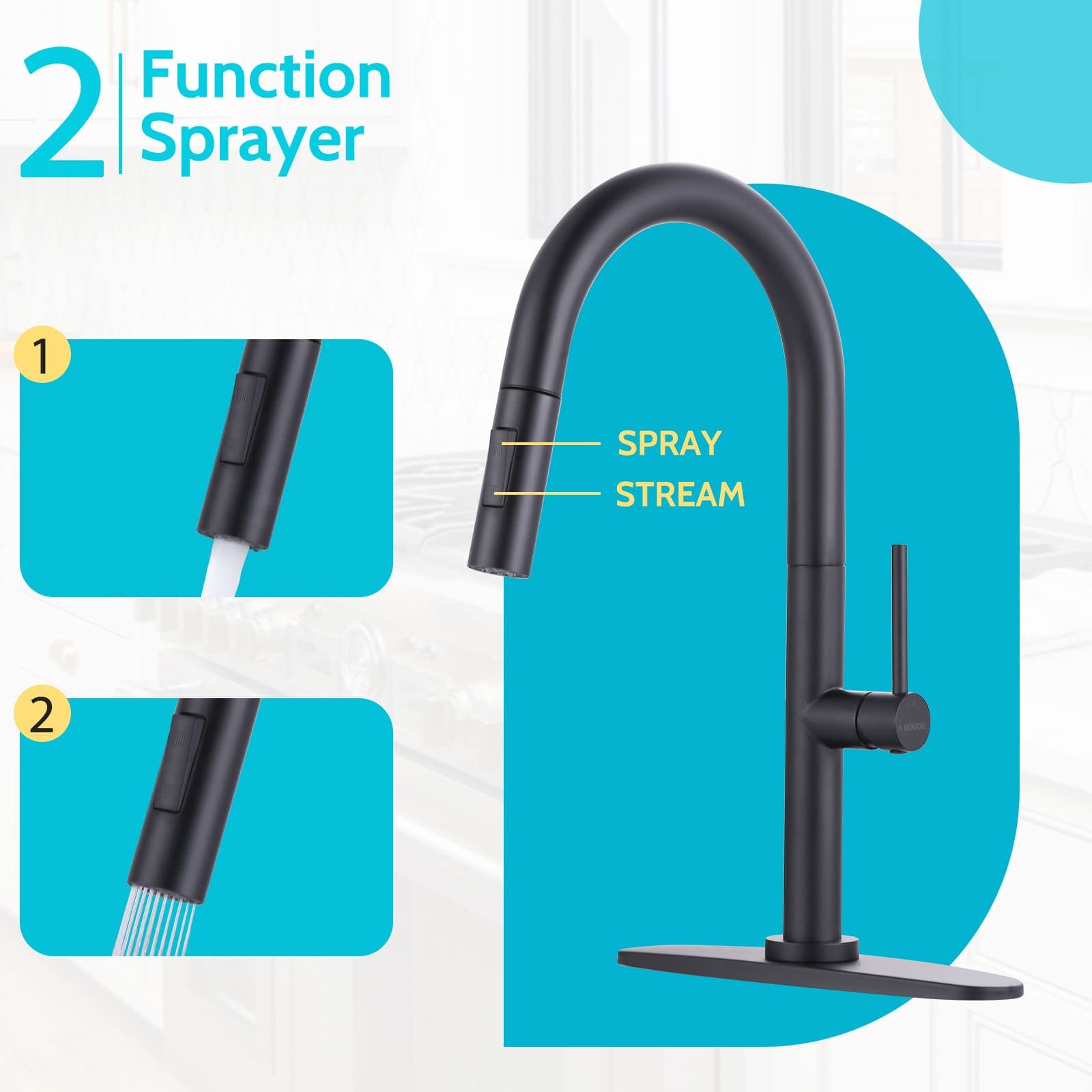 ALEASHA AL-1A28B-S Kitchen-Faucets - View #3