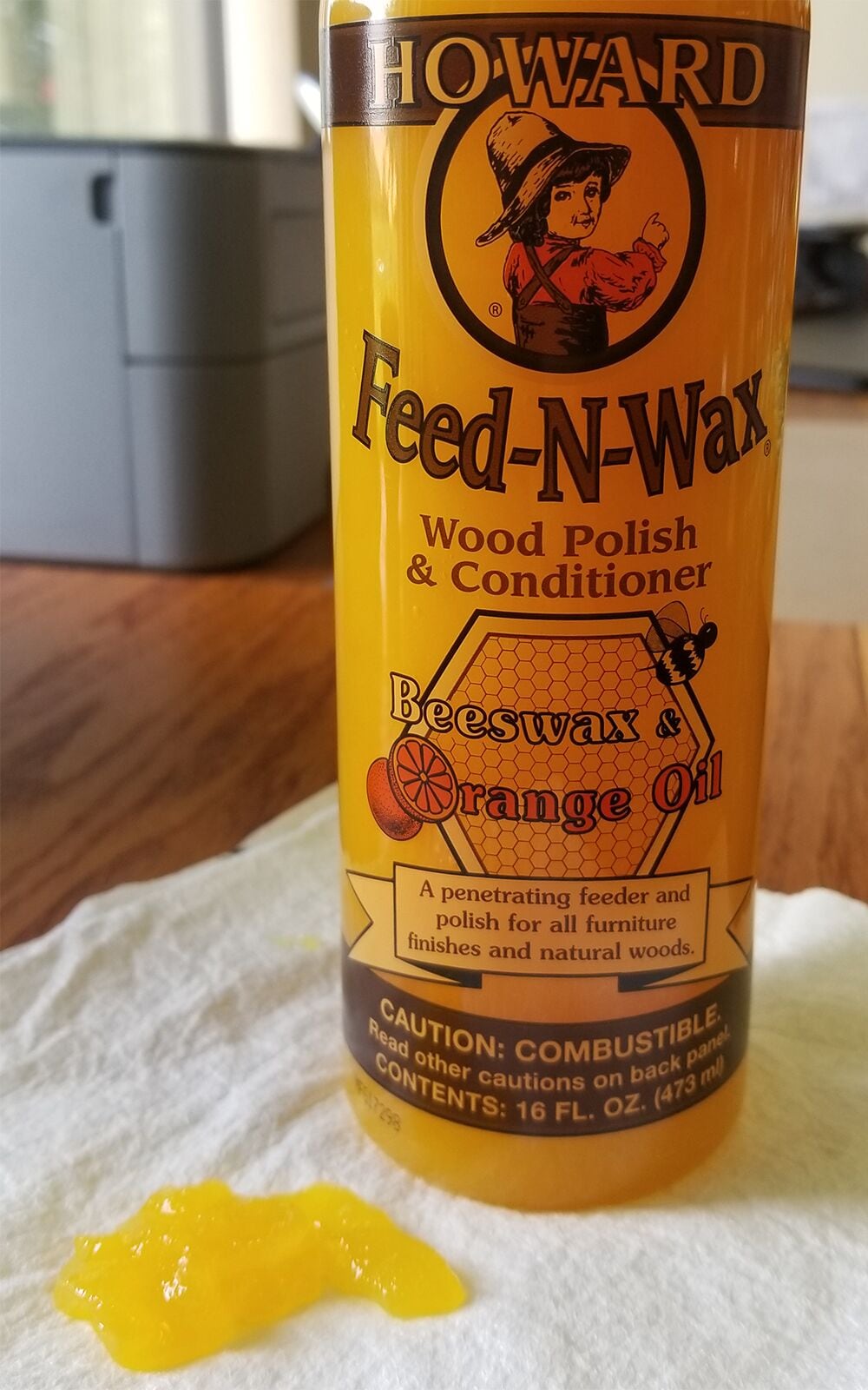 Wood Polish Beeswax & Raw Linseed Oil Food Safe Eco-friendly 