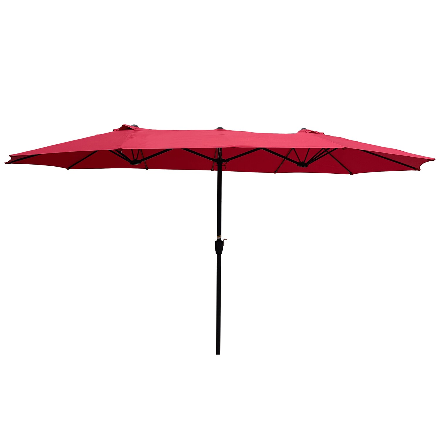 Bybafun YA8100069 15-ft Steel Red Market Patio Umbrella
