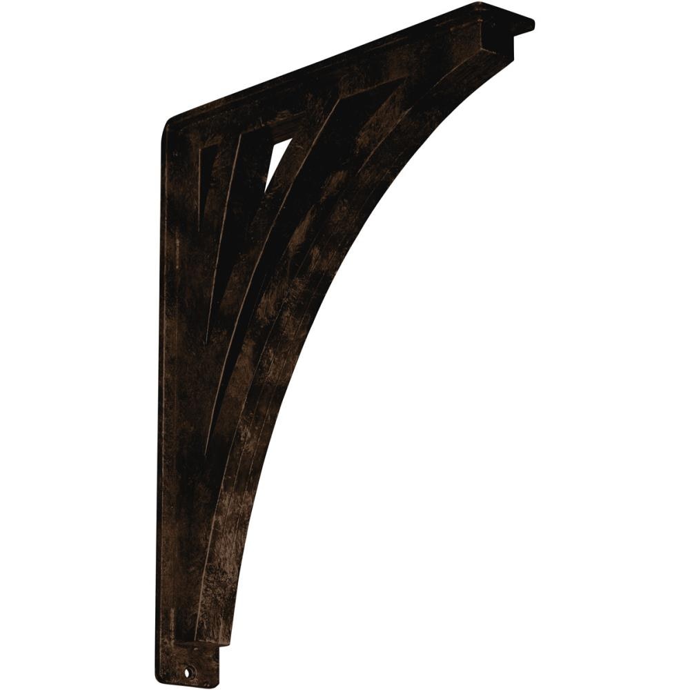 Ekena Millwork BKTM02X12X15TNEABZ Nevio 12-in x 2-in x 15-in Antique bronze Wrought iron Countertop support bracket