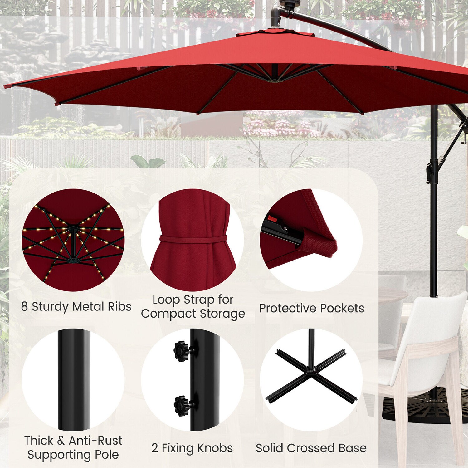 WELLFOR TDG10822WN Umbrellas-2 - View #3