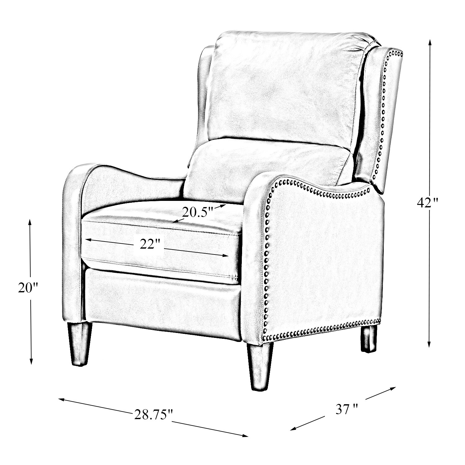 14 Karat Home RCLB0052-GREEN recliners - View #8