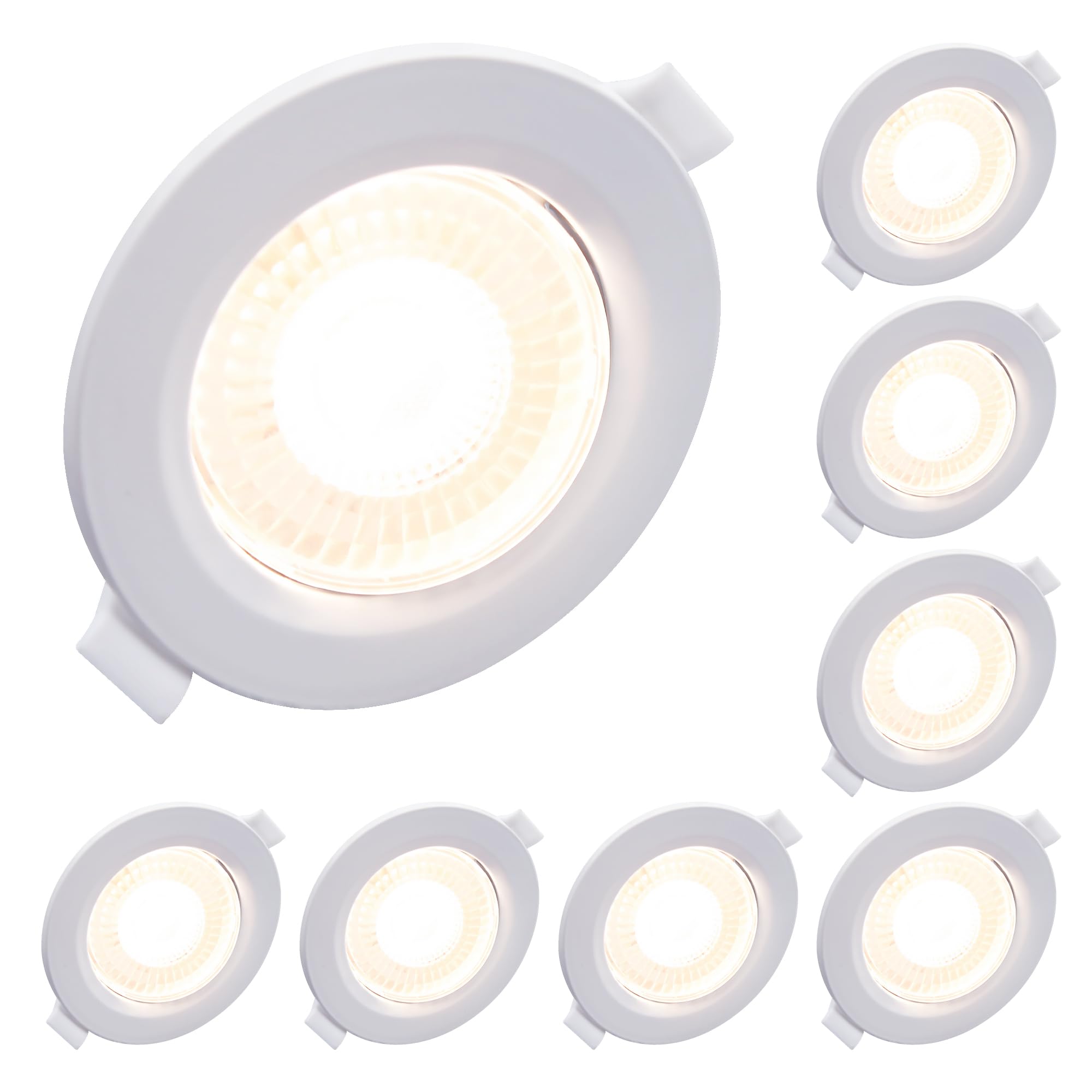 AOIZGMY  3.5 Inch RV Puck Lights 8 Pack Rotatable Recessed LED Lights 12V Cool White 4000K Ultra Slim Interior Lighting for Camper Boat Motorhome