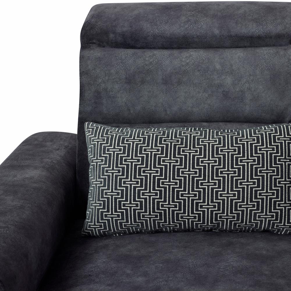 Serta Toronto 75 6 In Casual Grey Polyester Blend Reclining Sofa At   40423586 