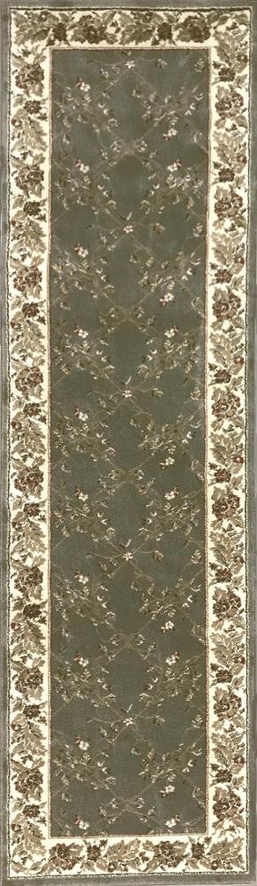 Radici USA 1590/3005/SAGE Como 2 x 8 (ft) Polypropylene Sage Rectangular Indoor Trellis Oriental Runner rug
