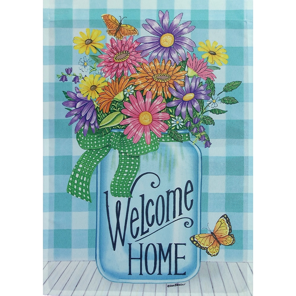 Style Selections 1-ft W x 1.5-ft H Floral Garden Flag in the