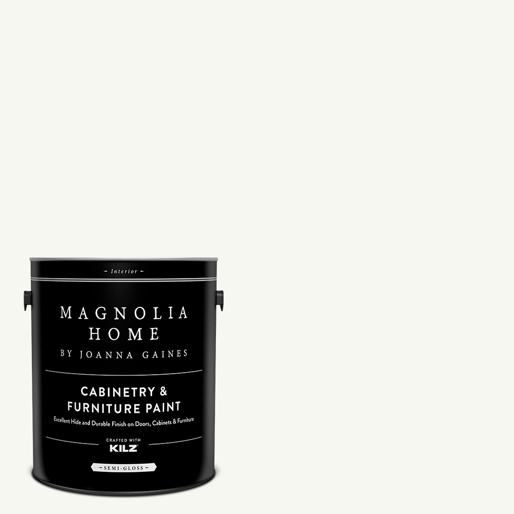 Magnolia Home MAG008-4082236  by Joanna Gaines Semi-gloss True White MAG008 Tintable Cabinet Furniture Paint Enamel ( 1-gallon )