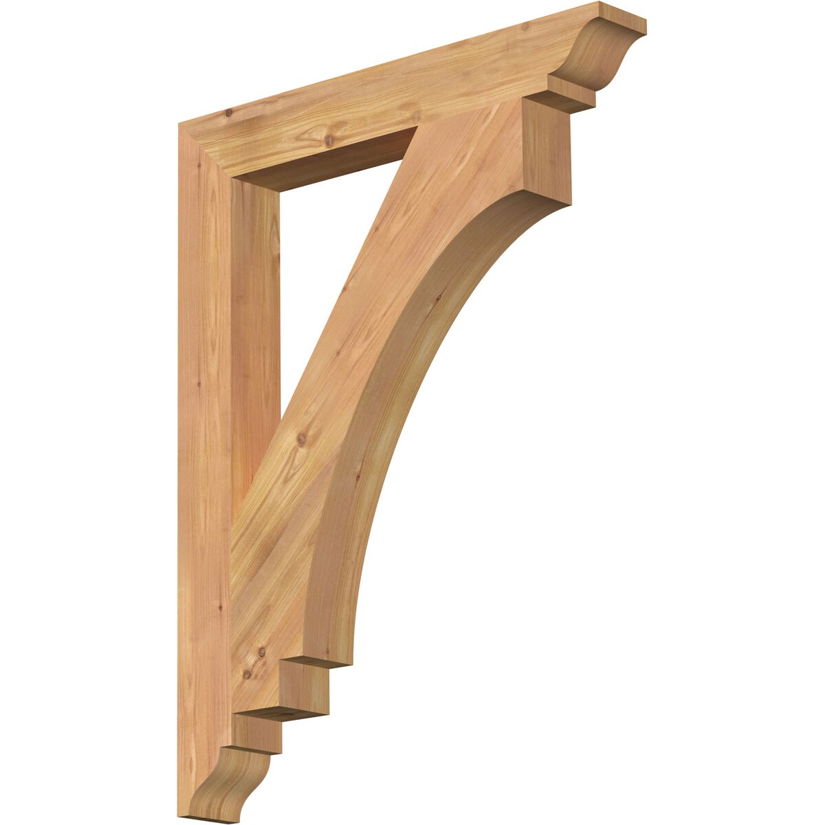 Ekena Millwork BKT04X26X34IMP01SWR Imperial traditional smooth 3-1/2-in x 26-in x 34-in Western red cedar Brown Wood Standard bracket