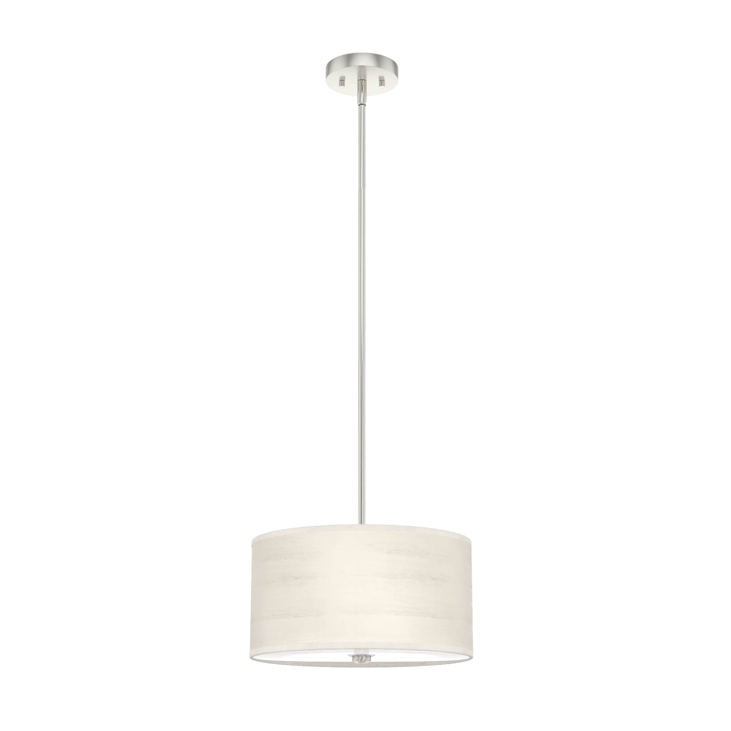 Hunter 19380 Solhaven 3 -Light Bleached Alder Modern/contemporary Frosted glass Drum Medium Hanging Kitchen island light