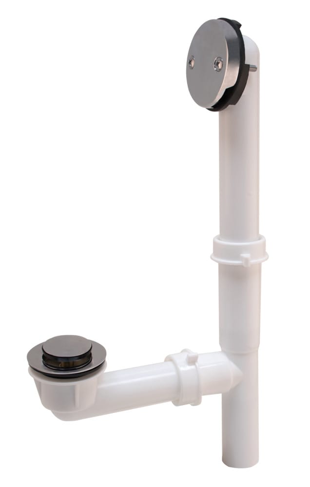EASTMAN 35342 1-1/2-in Brushed nickel Brushed nickel Clicker stopper Drain with Polypropylene Pipe Included
