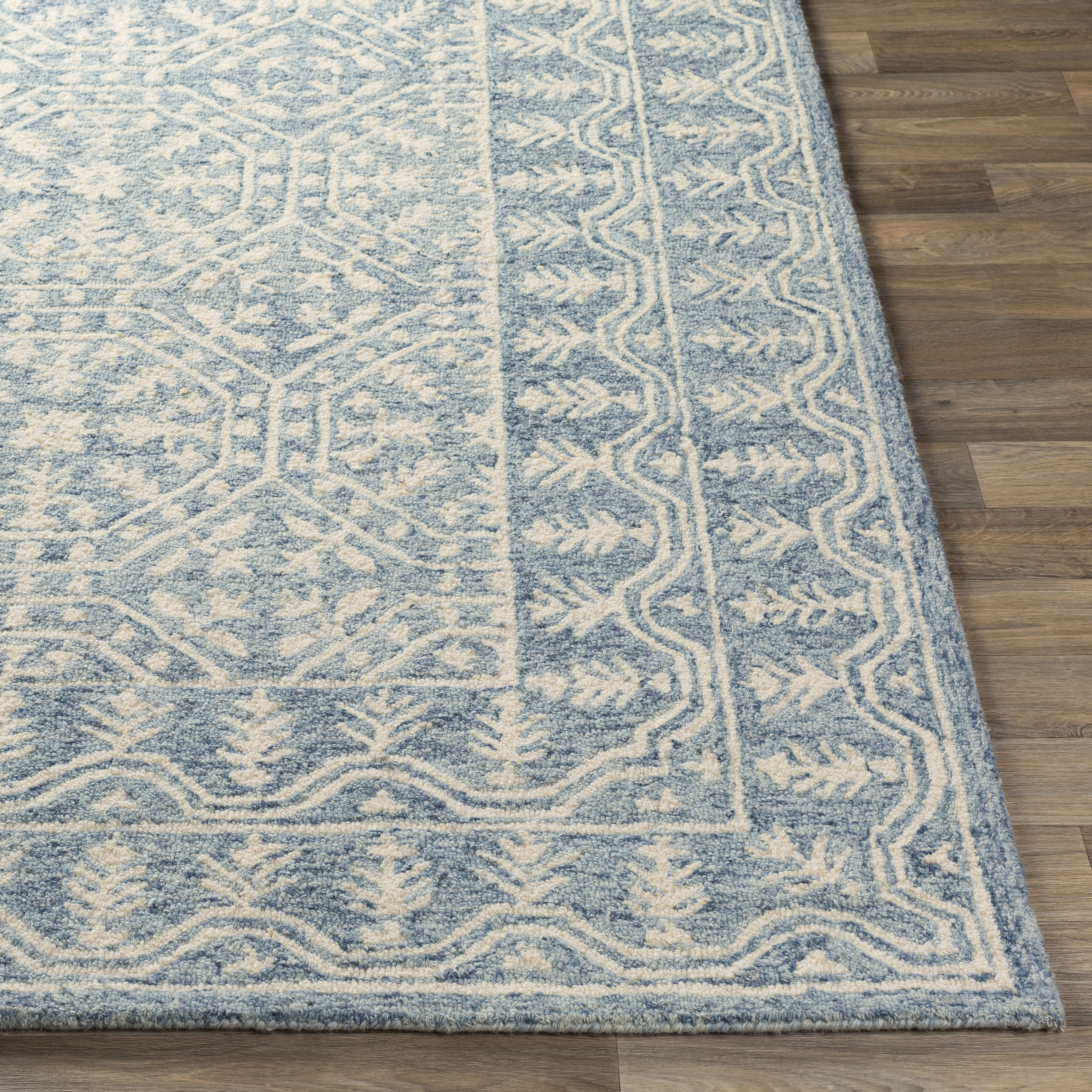 Surya Granada 8 X 10 (ft) Wool Pale Blue Indoor Medallion Oriental Area ...