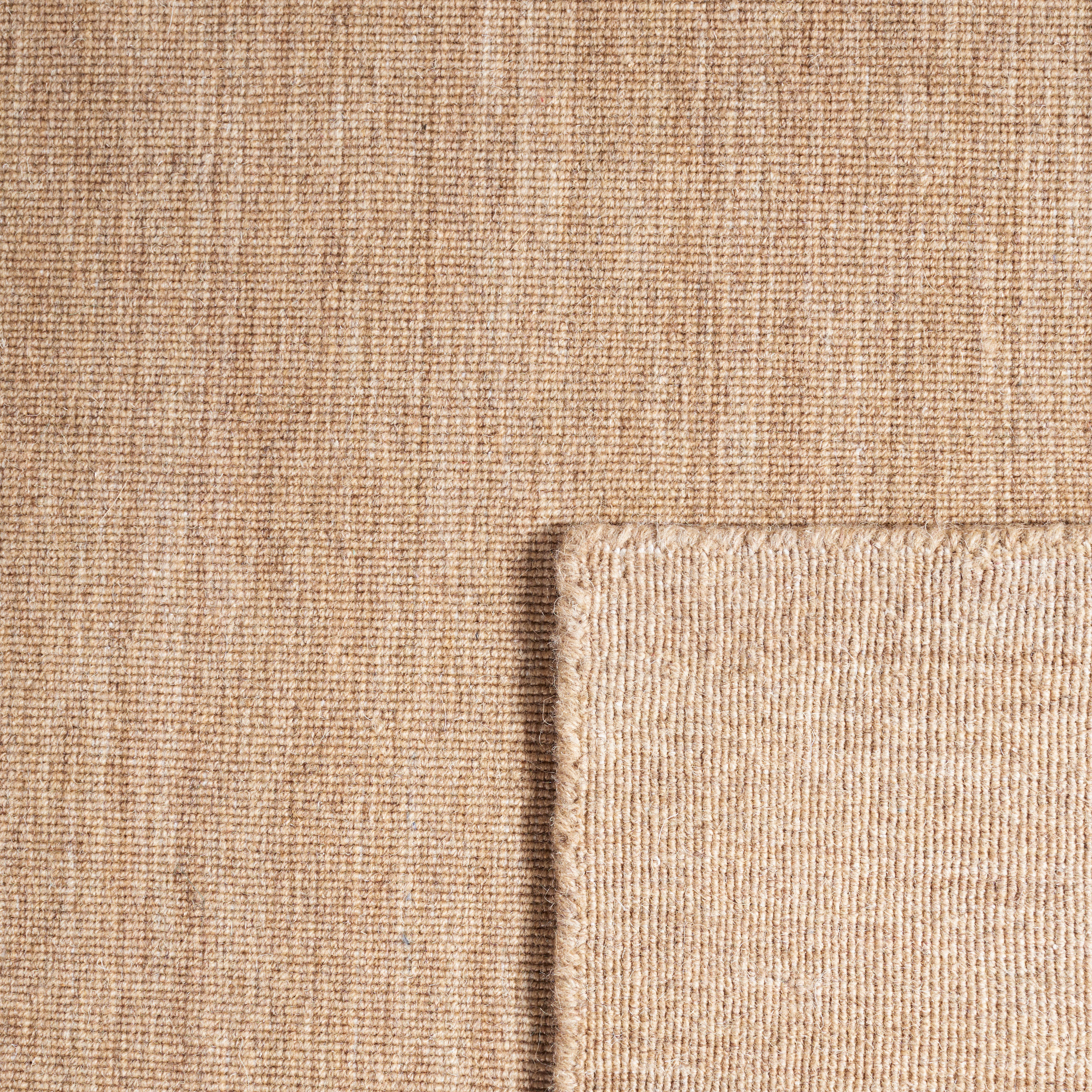 Beige Handmade Wool and Cotton Flat Woven Runner Rug