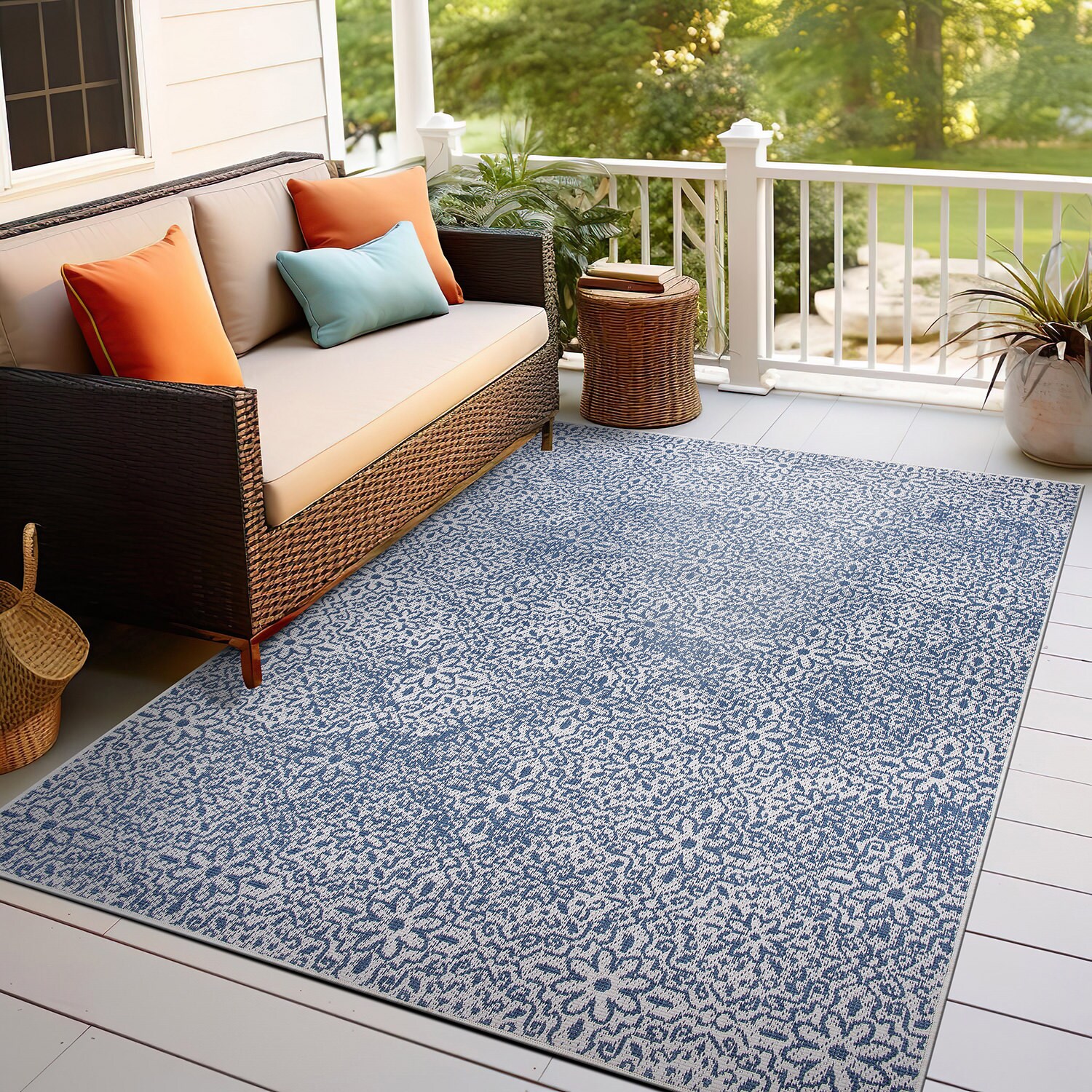 World Rug Gallery 4026BLUE5X7 rugs - View #9