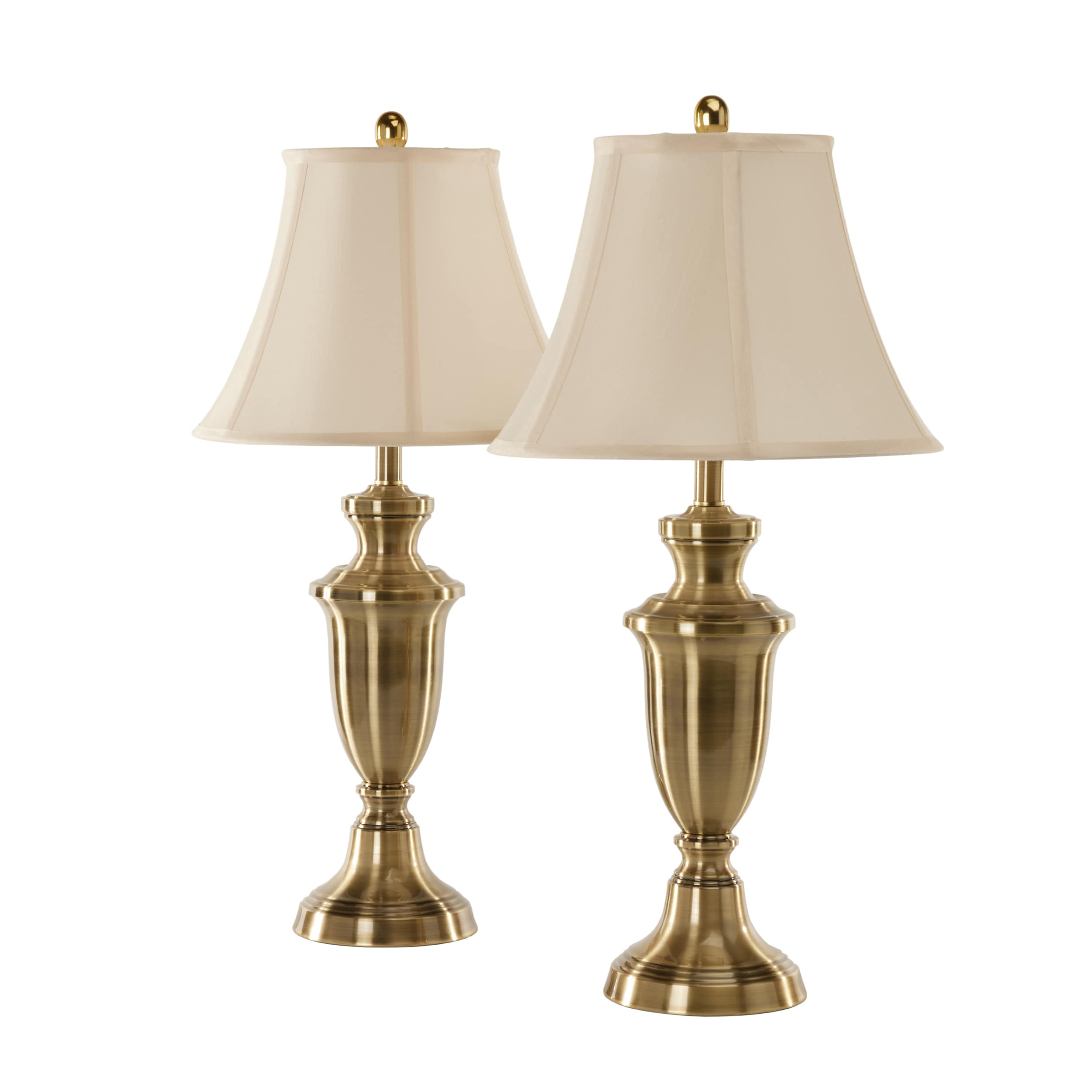 Sina - 3 Stage Touch Table Lamp - Brushed Brass and Vintage White Shad -  Lightbox