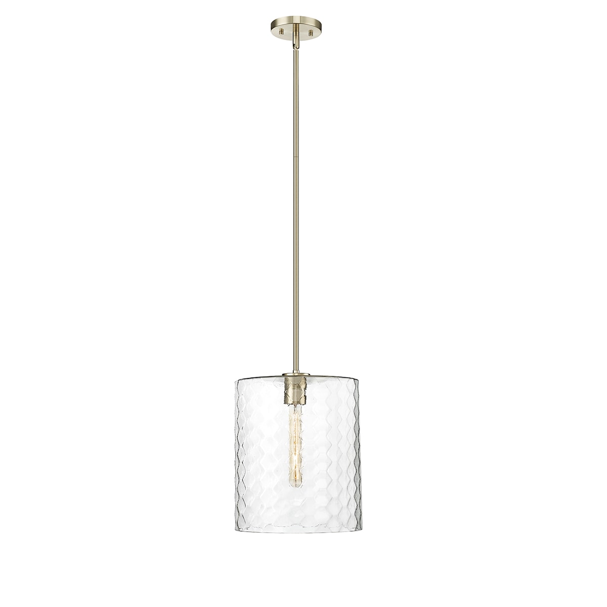 Millennium Lighting 9221-MG Ashli 1 -Light Modern Gold Modern/contemporary Clear glass Cylinder Medium Hanging Pendant light