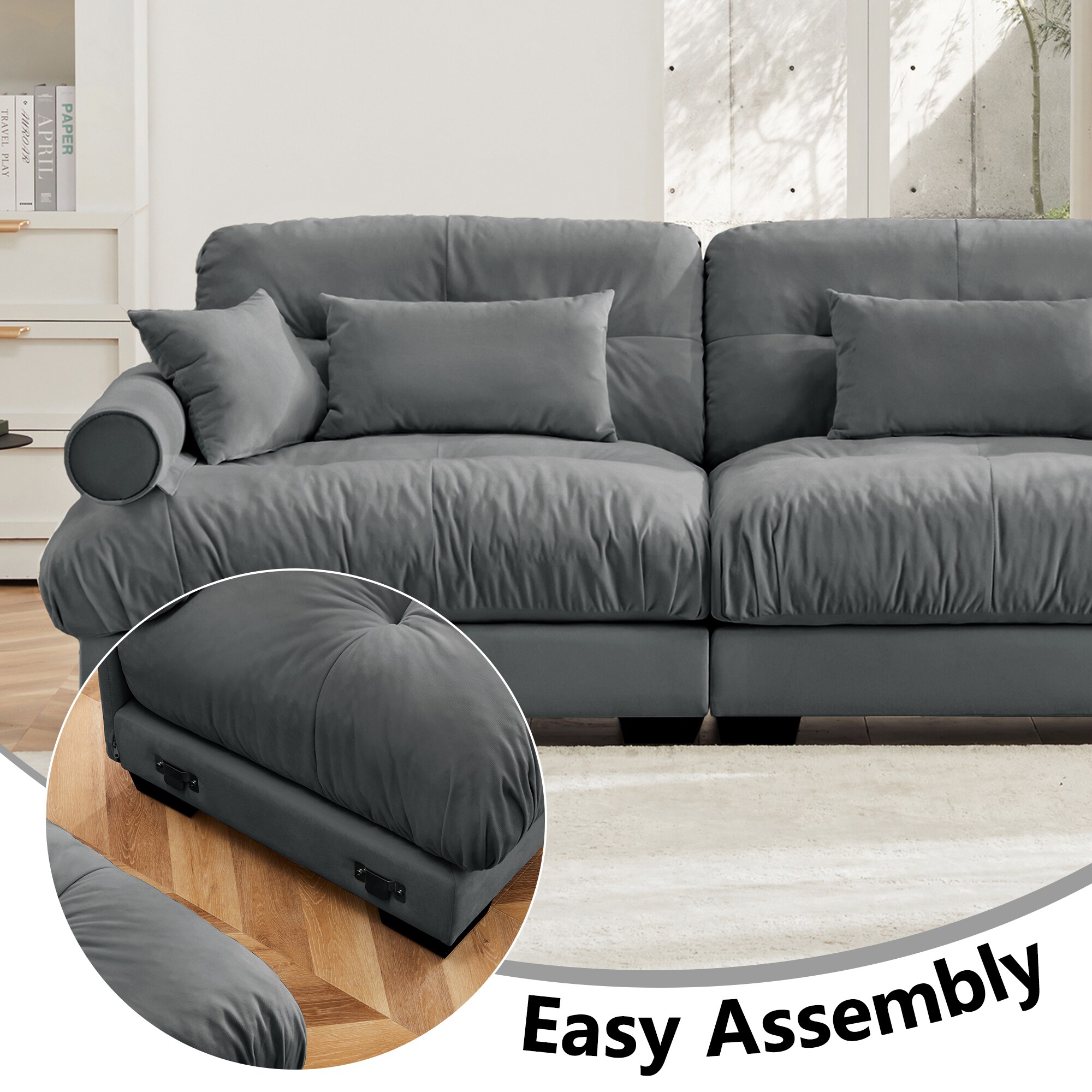 Homy Casa BLASTAR-GY Sofas-Loveseats - View #7