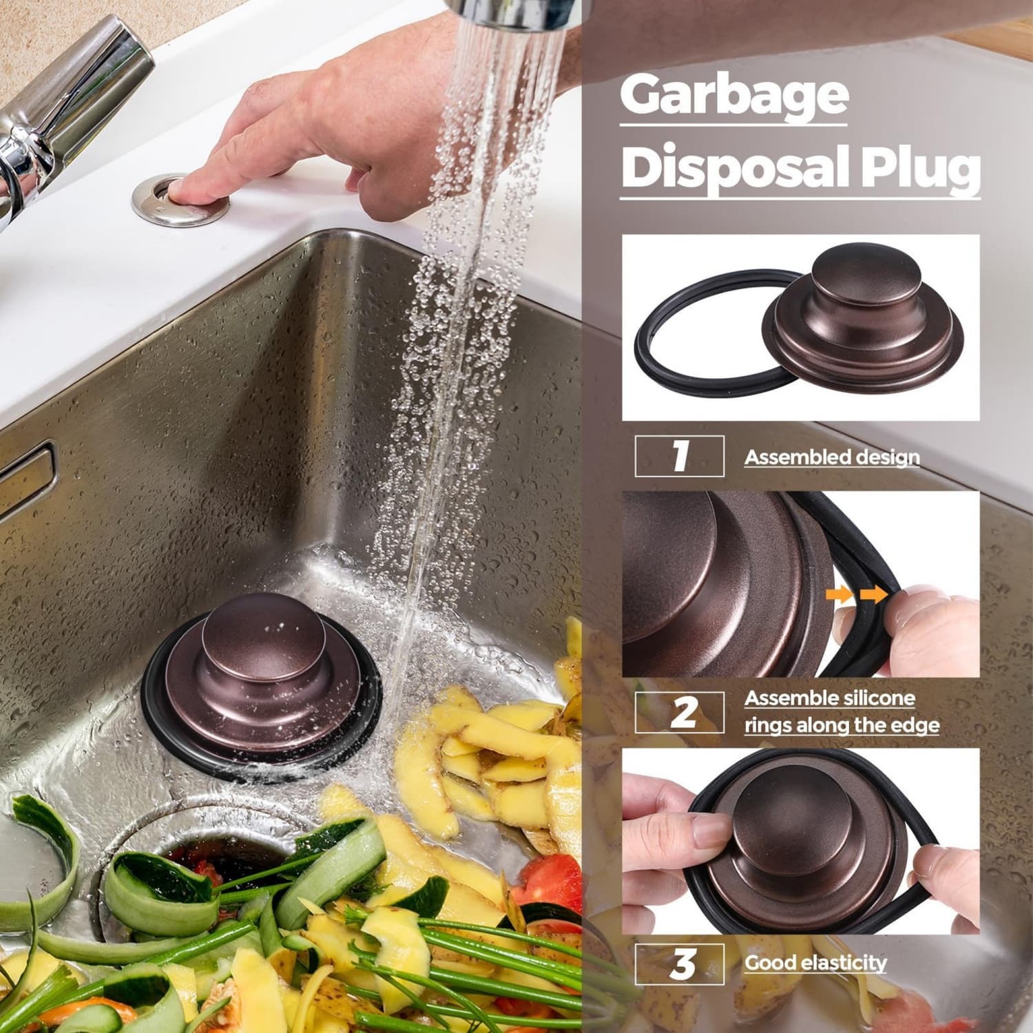 Angel Sar L2ZQYA624KSB02 Kitchen-Sink-Strainers - Thumbnail View #5