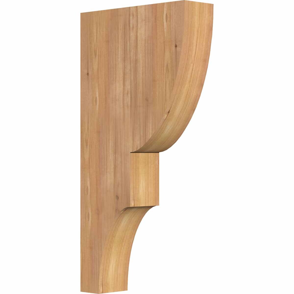 Ekena Millwork COR04X12X24RID00SWR 3.5-in x 12-in x 24-in Ridgewood Unfinished Western red cedar Wood Paintable/Stainable Corbel