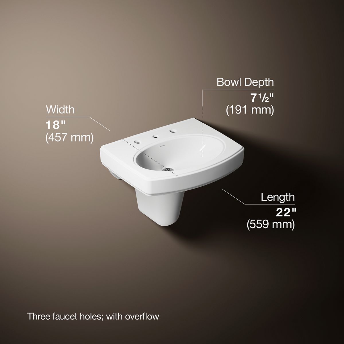 KOHLER 2035-8-0 Complete-Pedestal-Lavatories - View #3