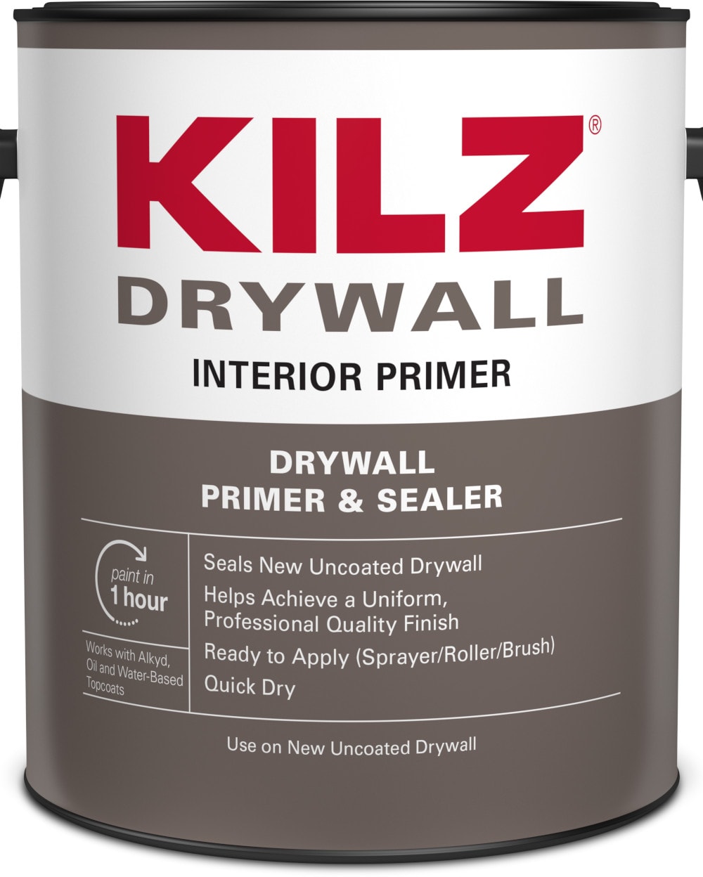 Kilz- Pintura impermeabilizante para interiores/exteriores de sótanos y  mampostería, blanca, 1 galón