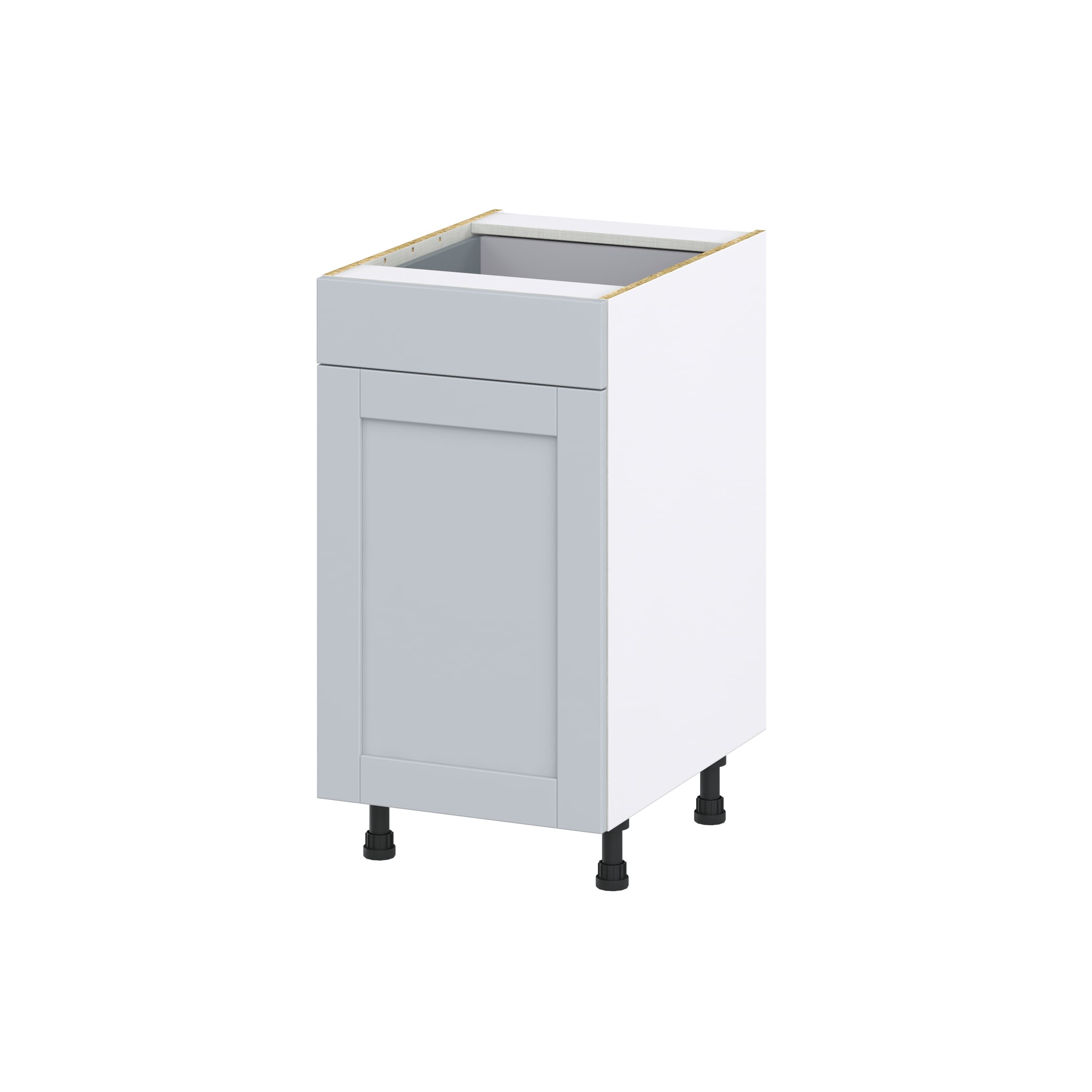 Hugo&Borg DSB18(L/R)-CH Charlesberg 18-in W x 34.5-in H x 24-in D Light Gray Base Fully assembled Cabinet (Flat Panel Shaker)