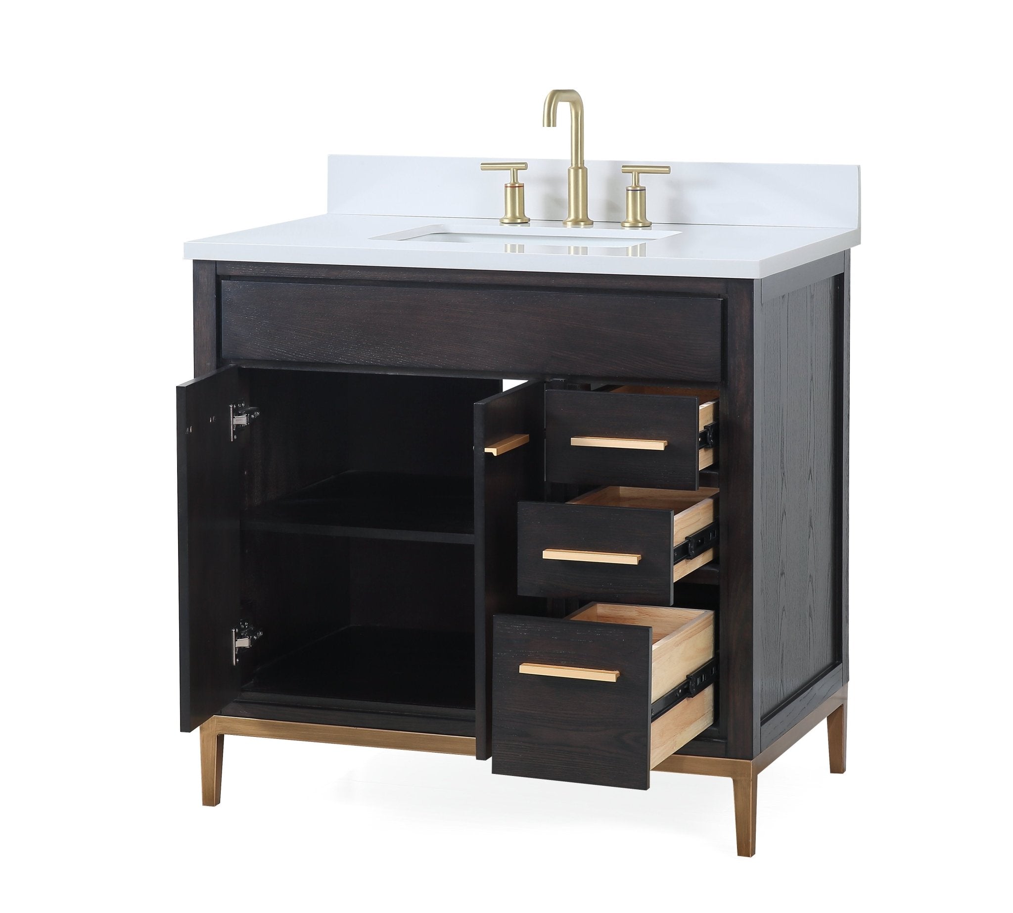 Tennant Brand TB-9838DK-V36-QT Bath-Vanity-Combo - View #4