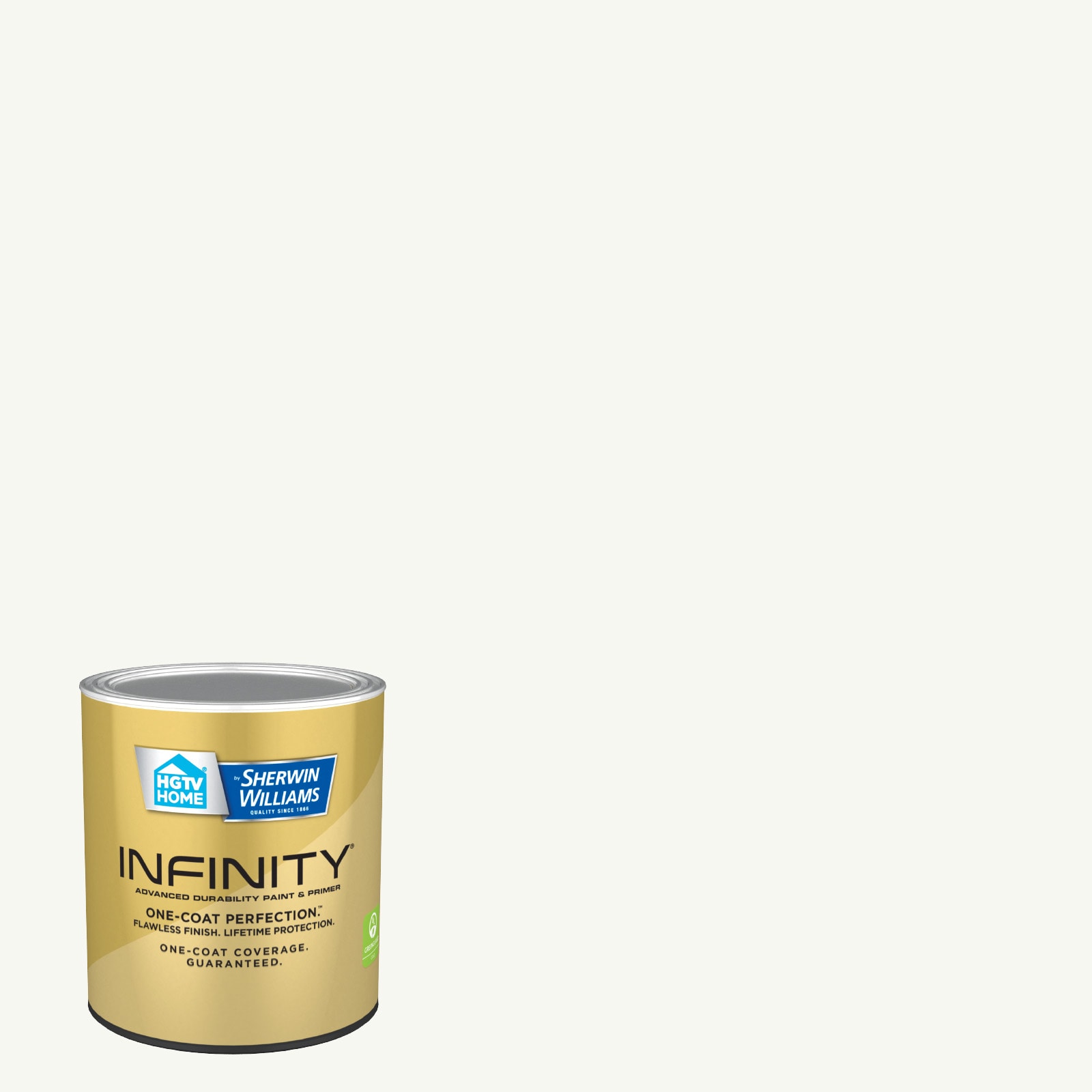 HGTV HOME by Sherwin-Williams HGSW4001-535095 Infinity Flat Fundamental White Hgsw4001 Latex Interior Paint + Primer (1-quart)