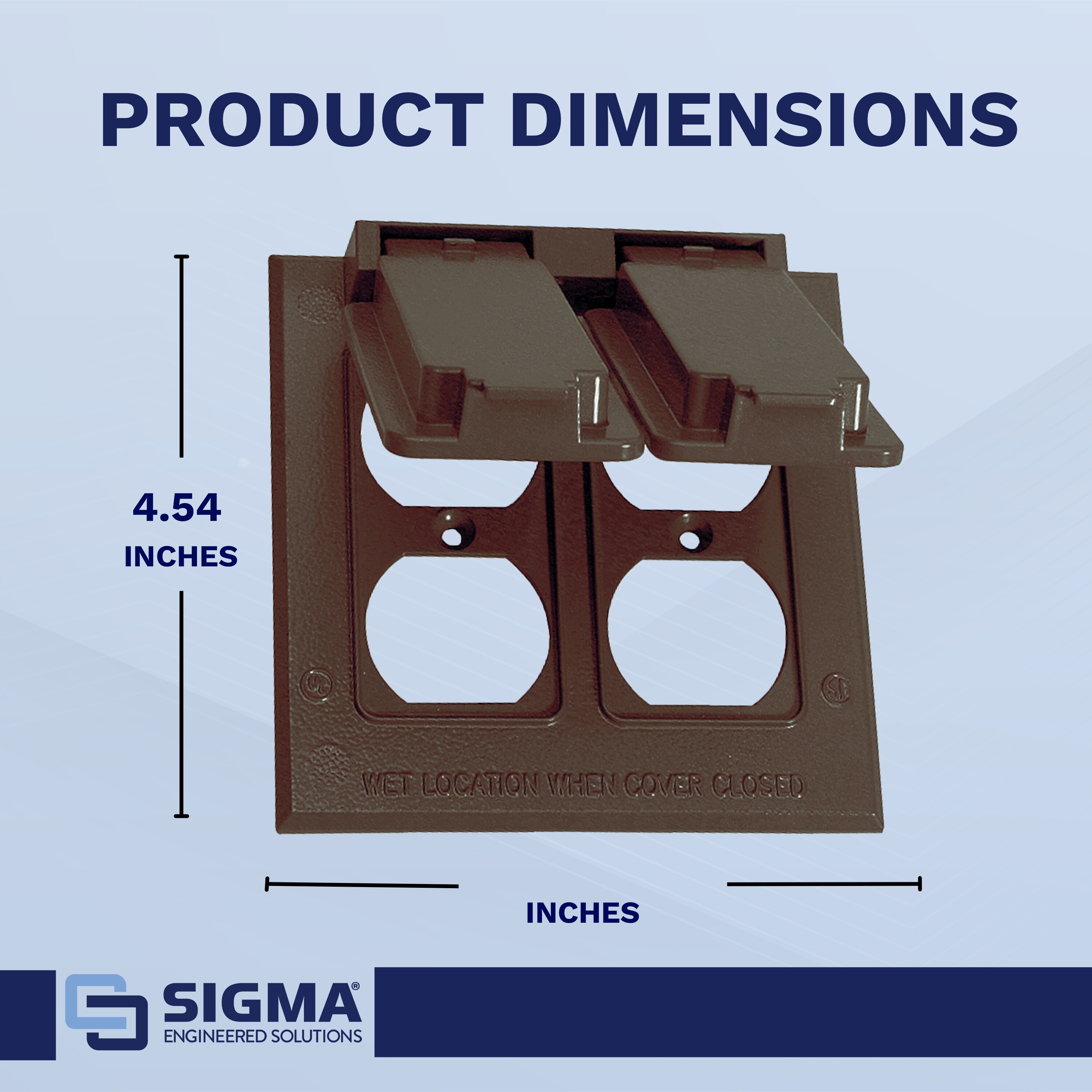 Sigma Engineered Solutions 14345BR Receptacle-Covers - View #3