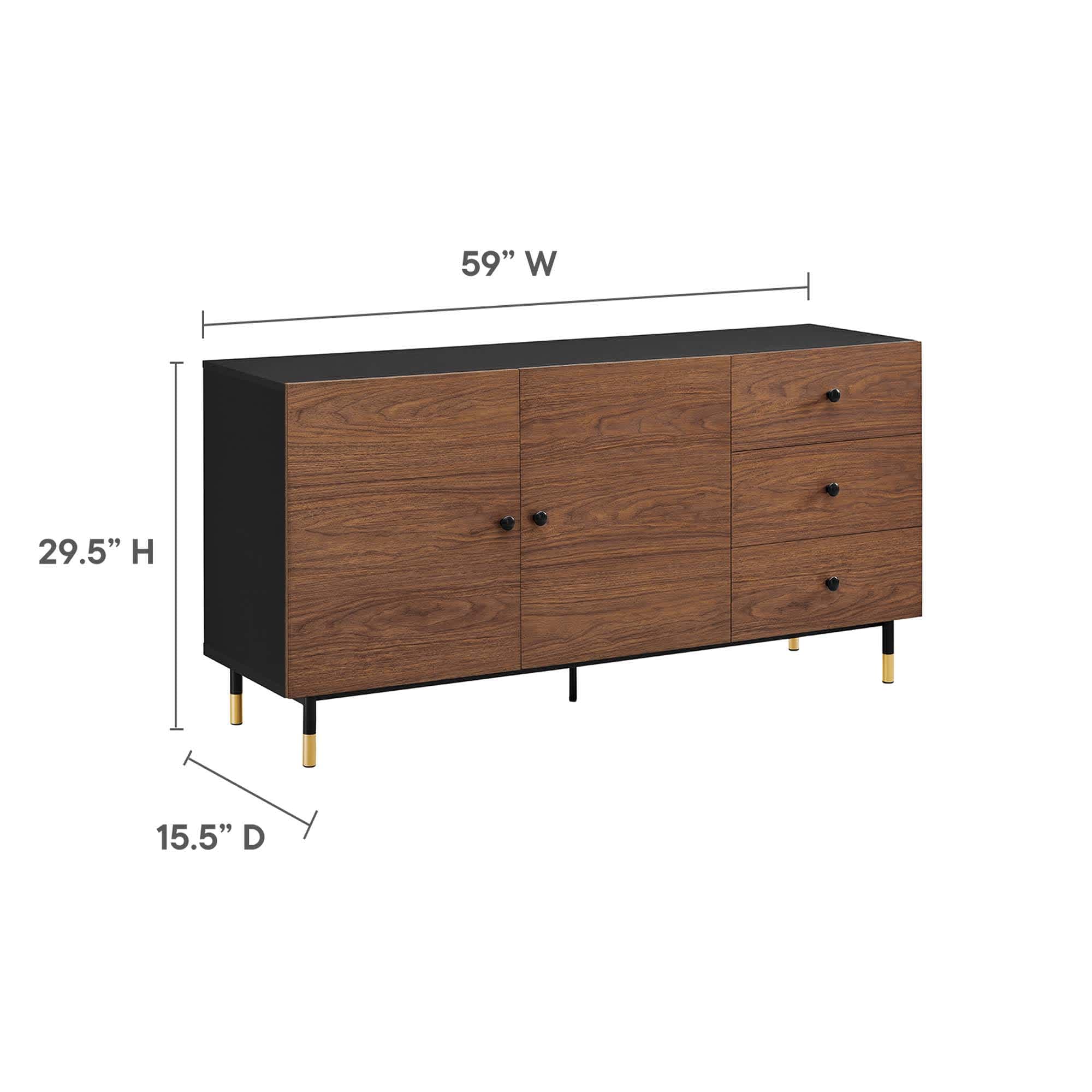 Modway EEI-6283-BLK-WAL Dining-Kitchen-Storarge - View #3