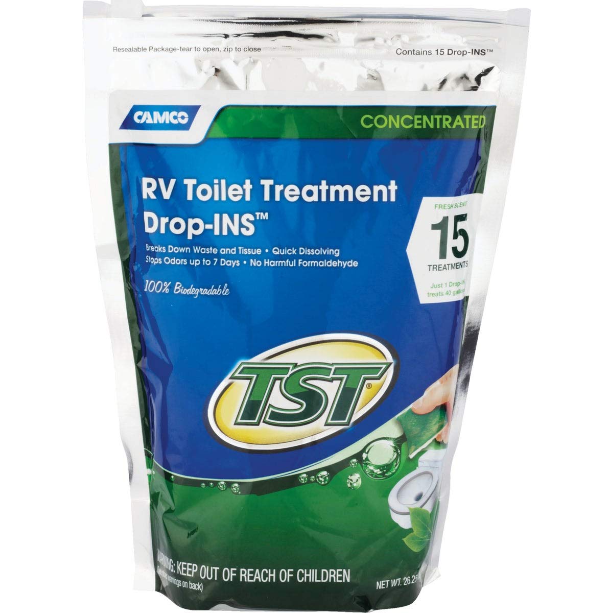 CAMCO  RV Toilet Treatment Drop-Ins Fresh Scent 15 Count
