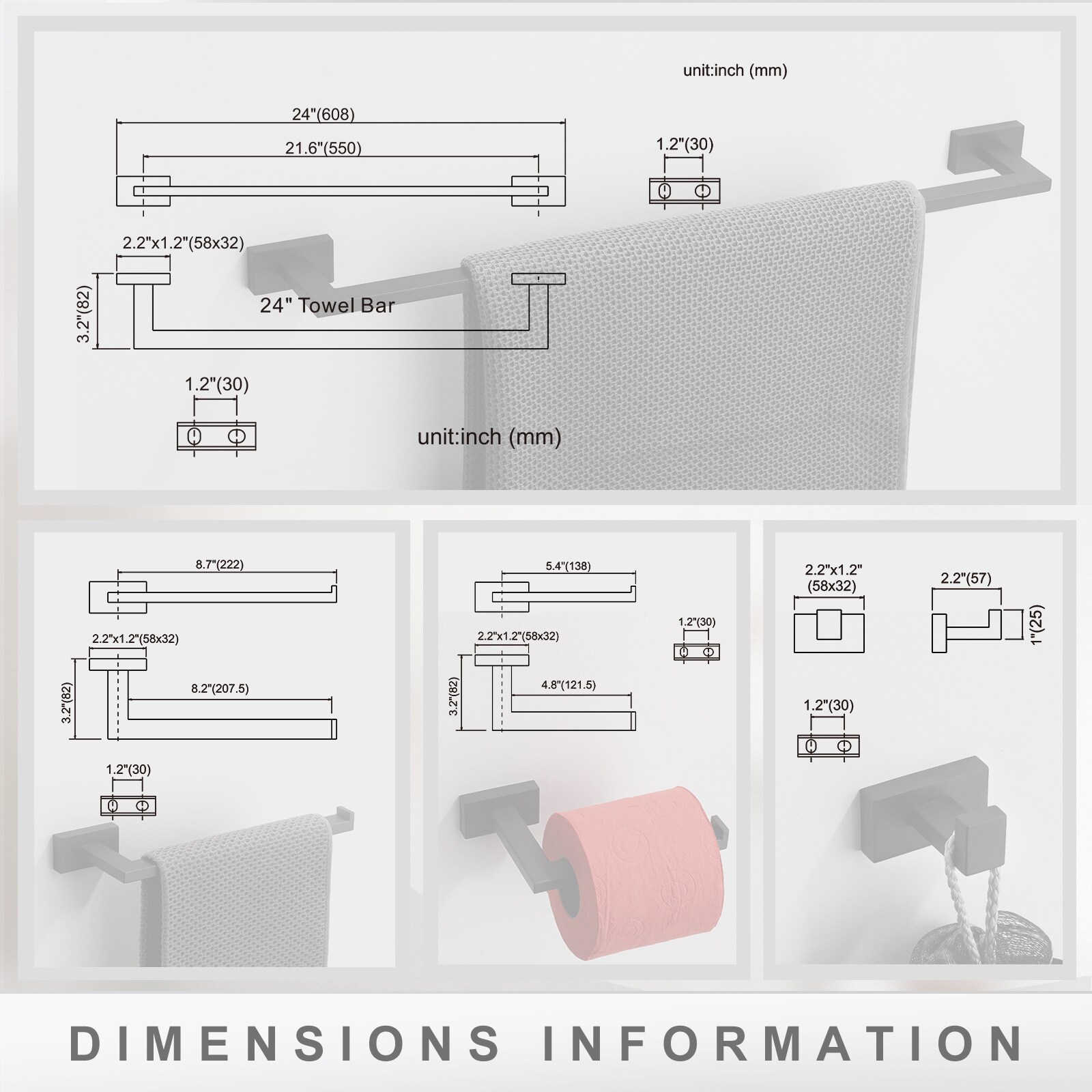 WOWOW 410115B-LW Decorative-Bath-Hardware-Kits - View #3