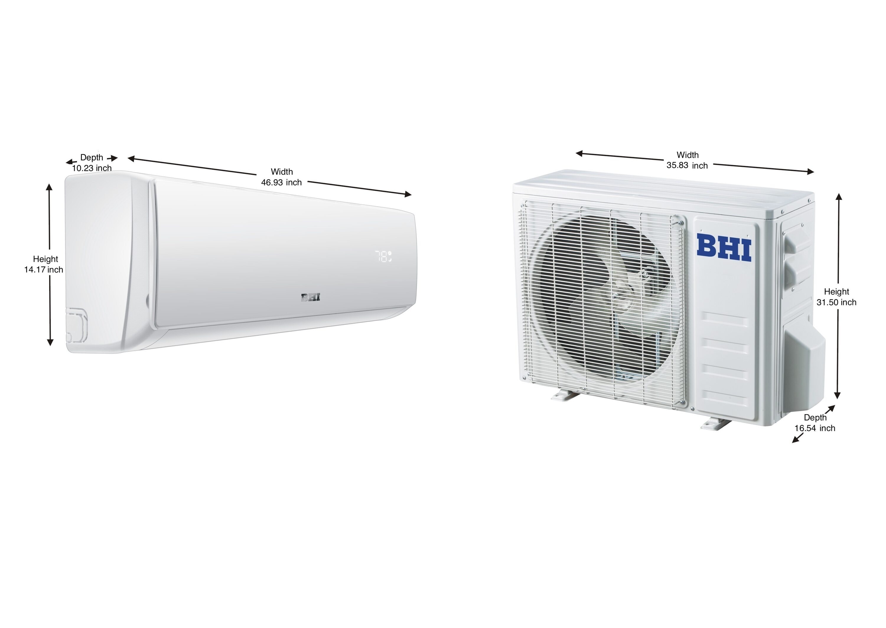BHI SmartAir Single Zone 36000-BTU 19 SEER Ductless Mini