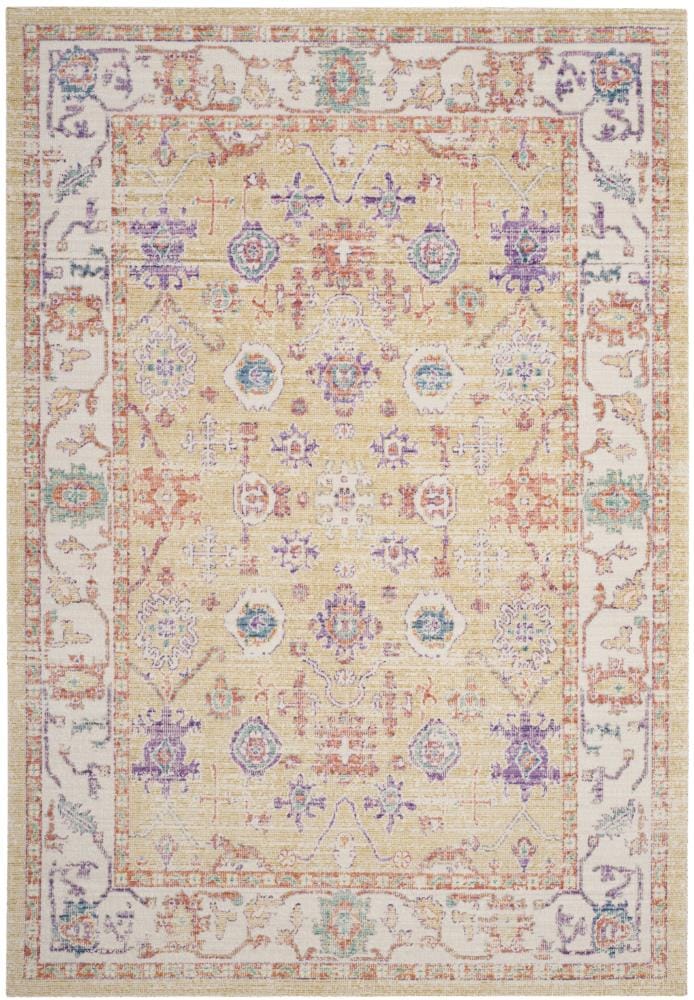 Safavieh WDS313L-913 Windsor Tyre 9 x 13 (ft) Loomed Synthetic Gold/Lavender Rectangular Indoor Distressed/Overdyed Vintage Area rug