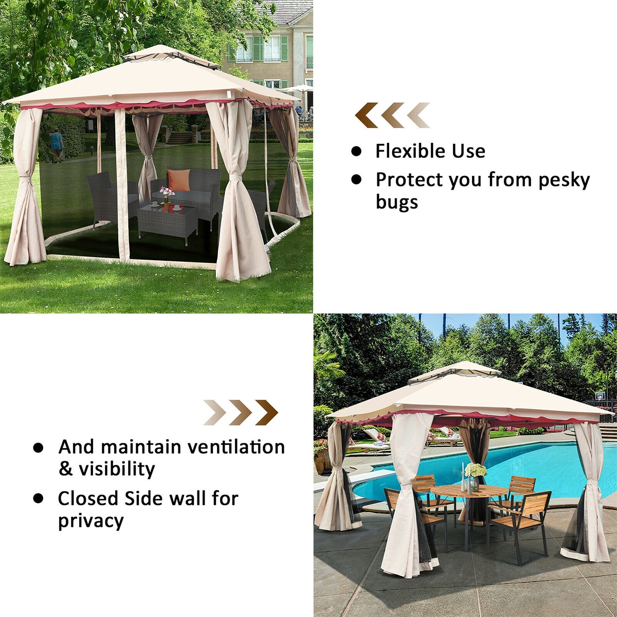 Forclover HYFE-70675 Wood-Resin-Gazebos - View #8
