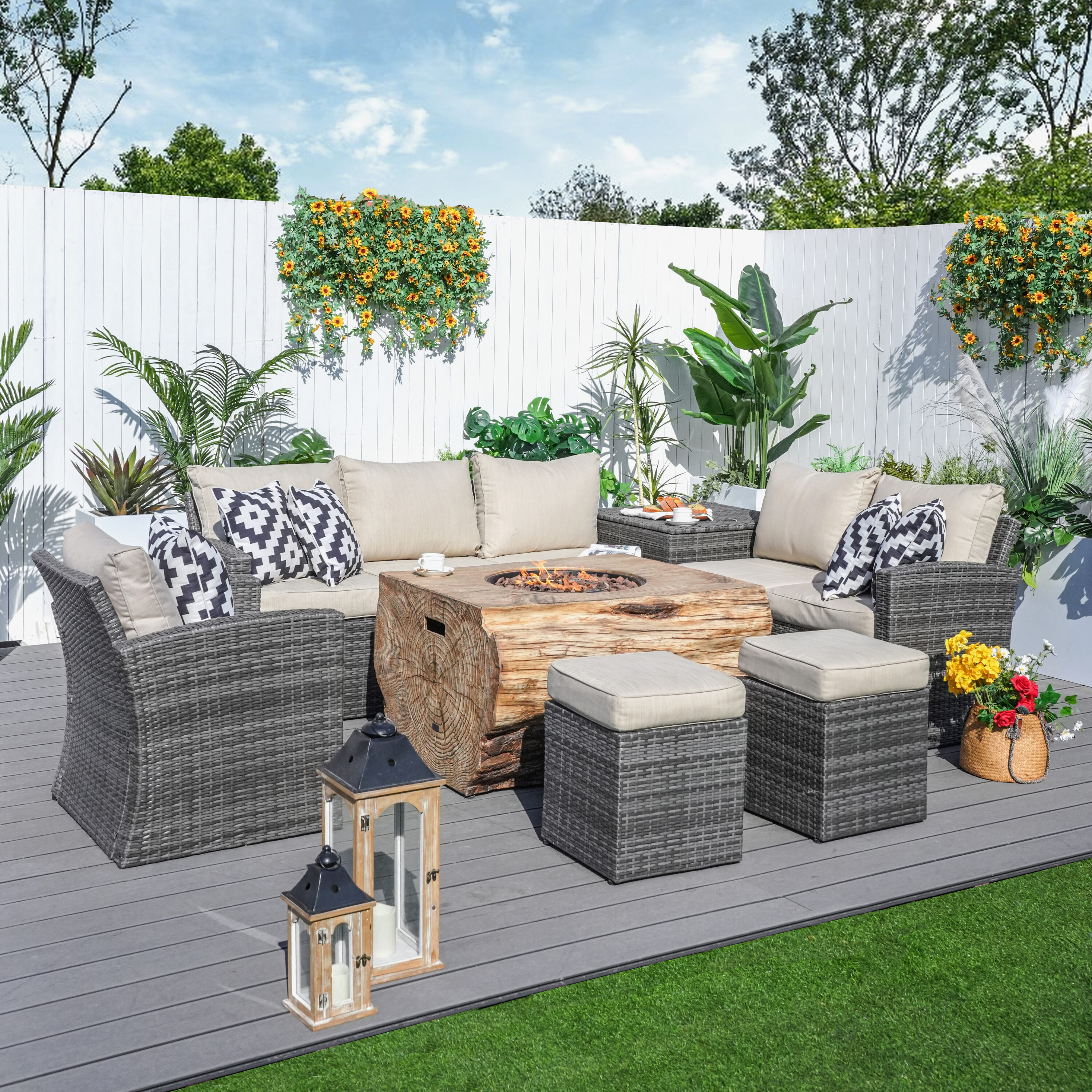 Moda Furnishings MAG-1403B-2170-G Patio-Conversation-Sets - View #7