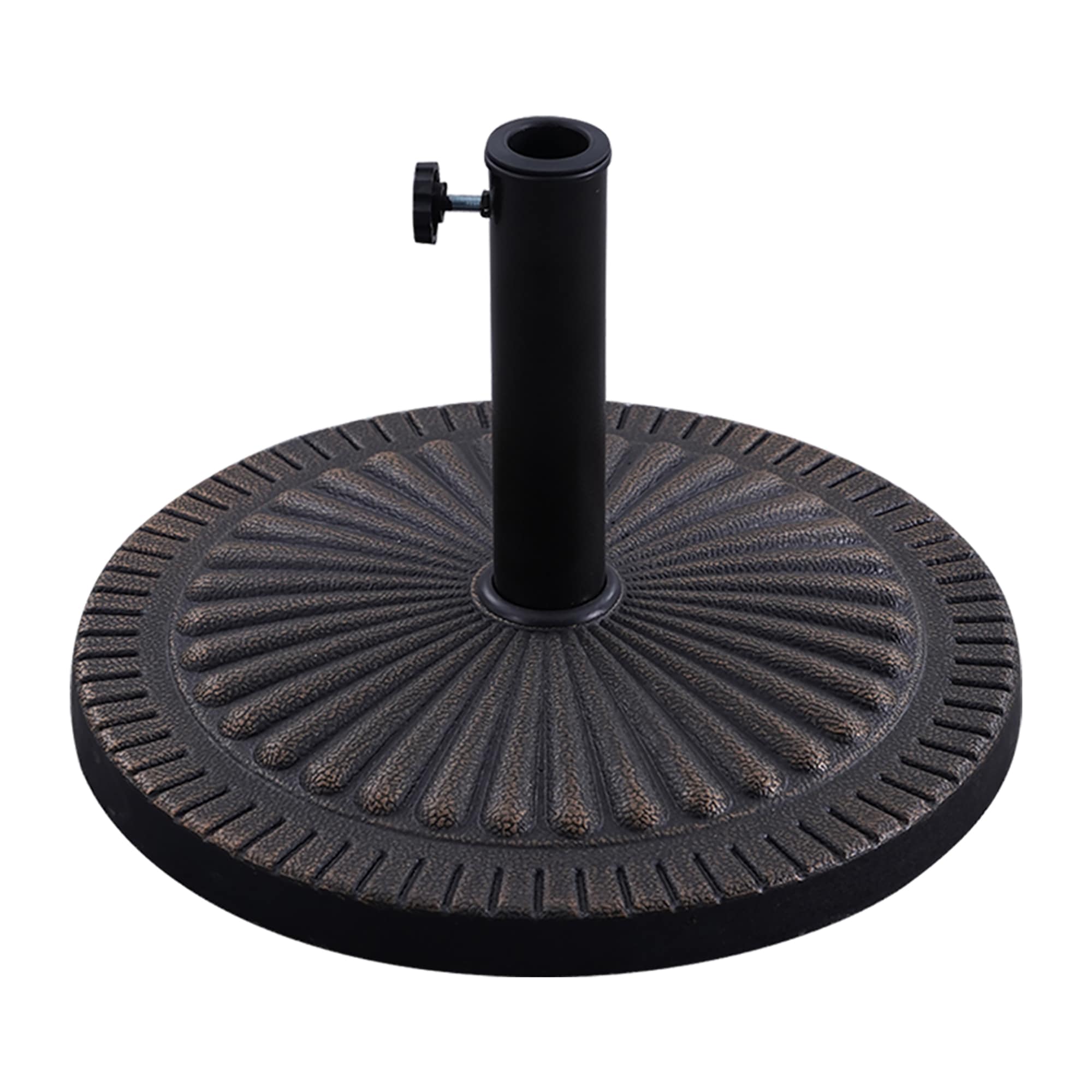 CASAINC 27.1lbs Outdoor Umbrella Base Stand Bronze Patio Umbrella Base ...