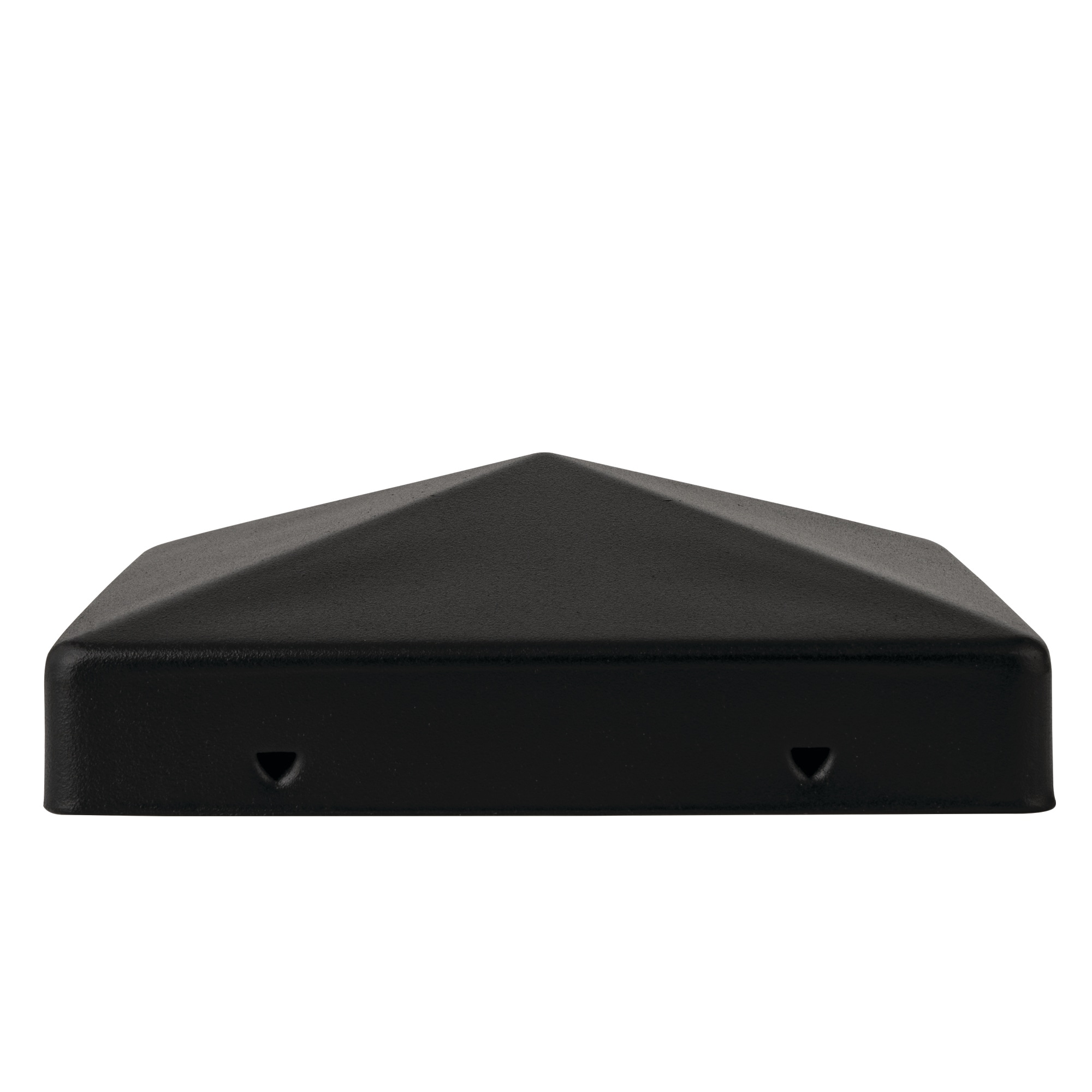 Black Powder-Coated Steel Pyramid Post Cap