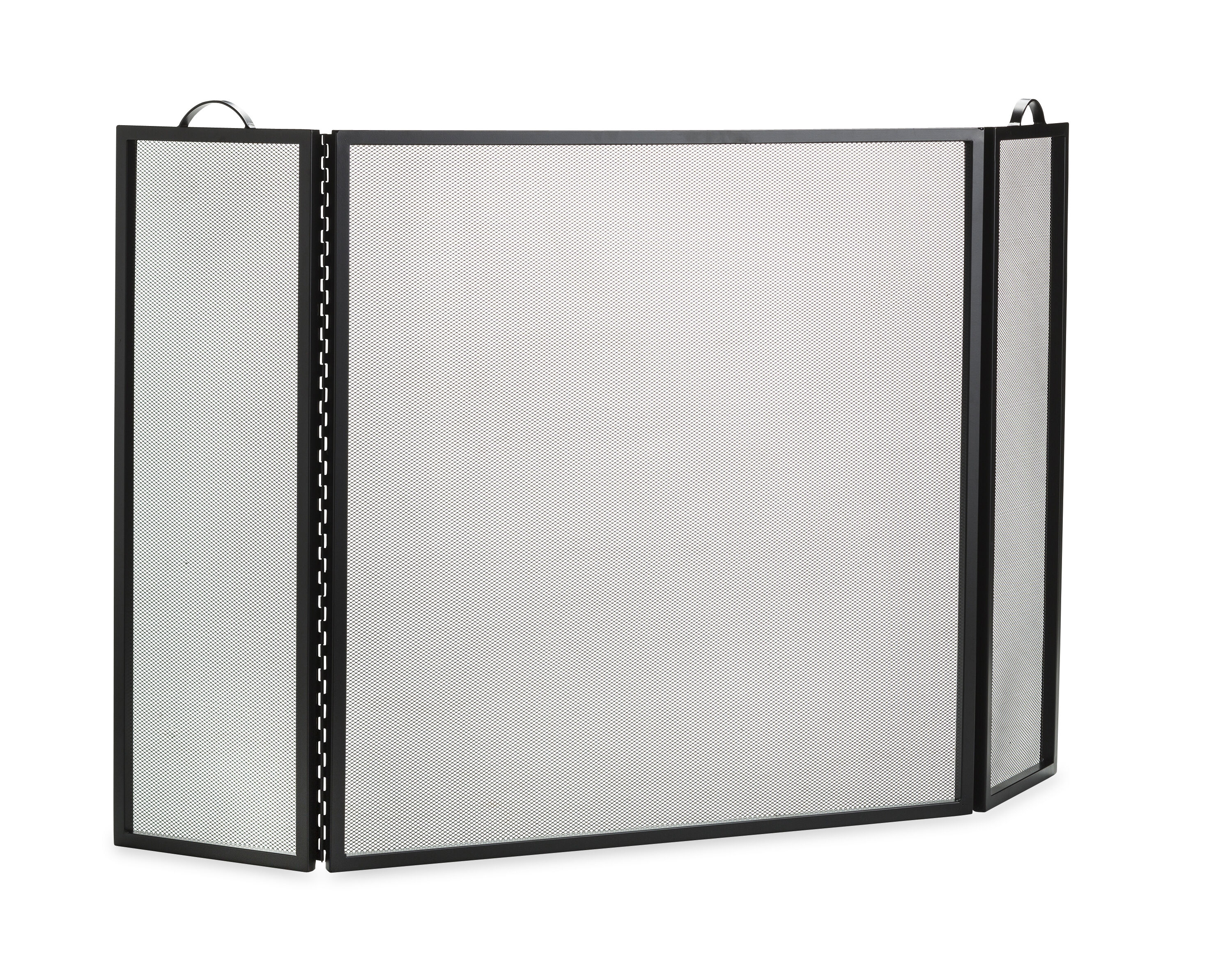 Evergreen 50-in Black Iron 3 -Panel Craftsman Fireplace Screen #47M2711