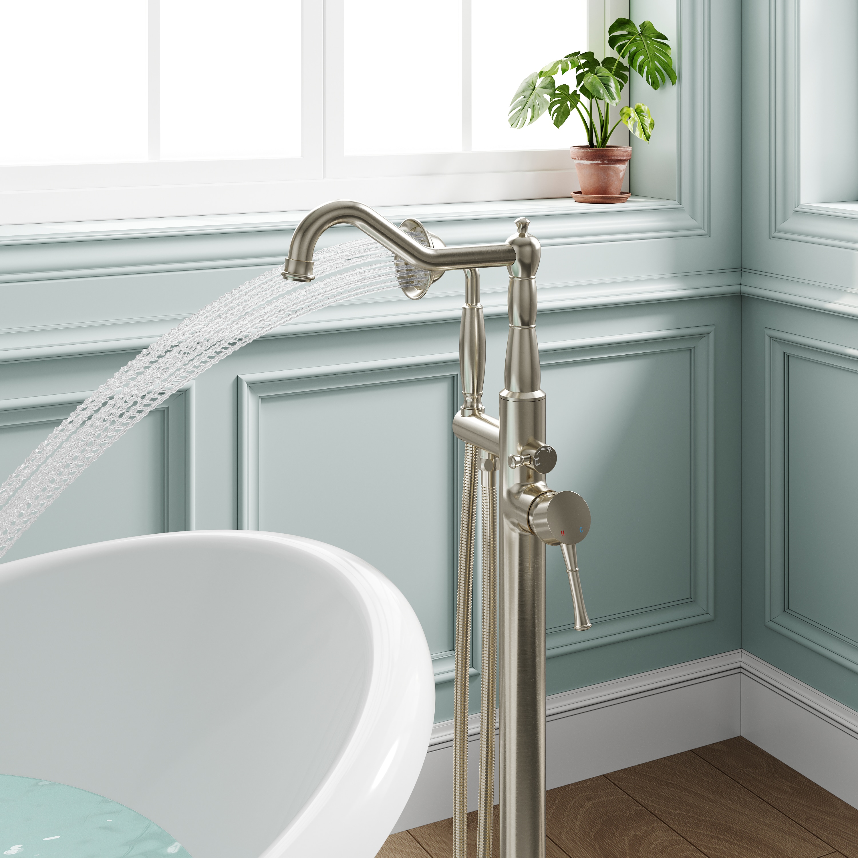 WELLFOR SPA-88004BG Roman-Tub-Faucets - View #10