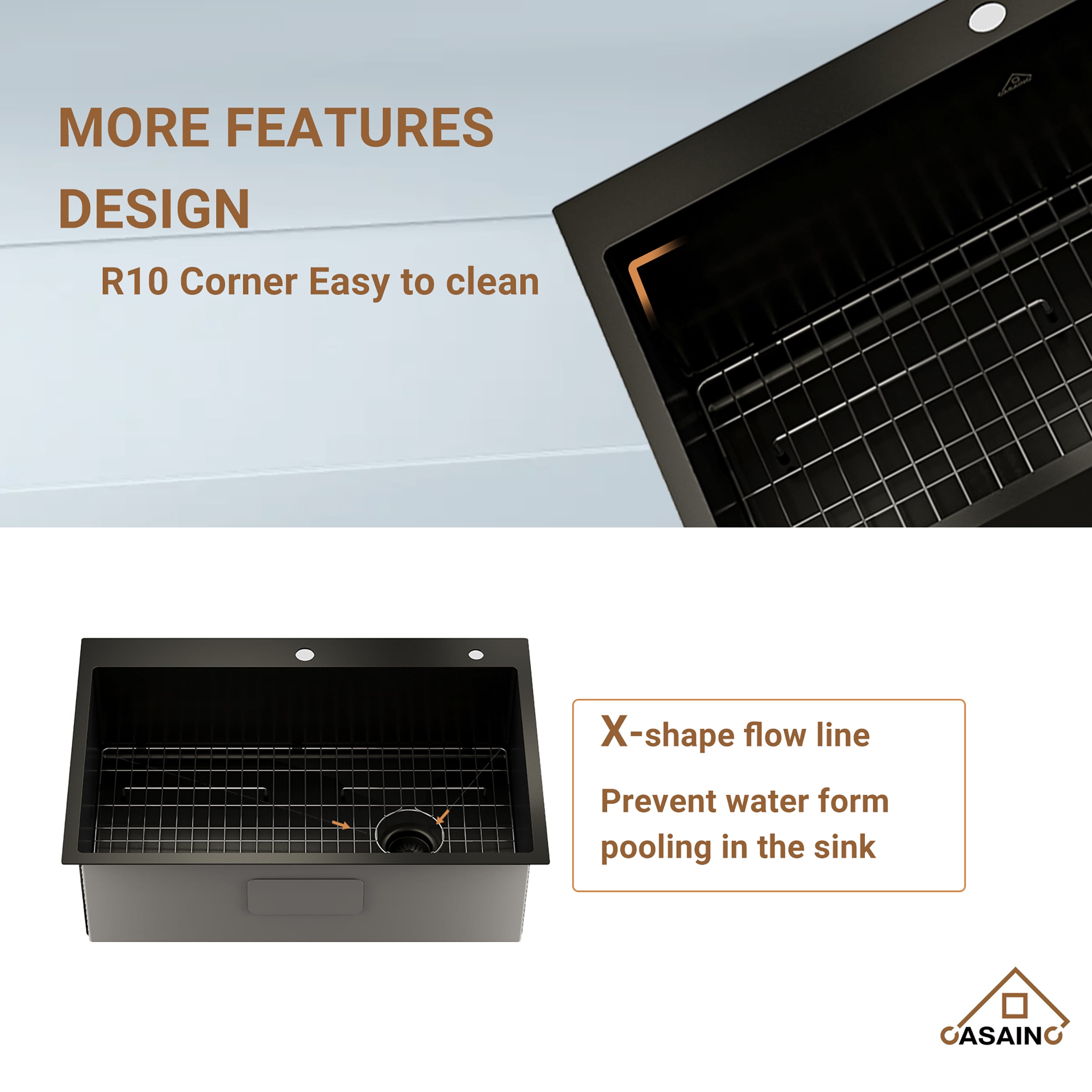 CASAINC SL-LTB3322R1 Kitchen-Sinks - View #7