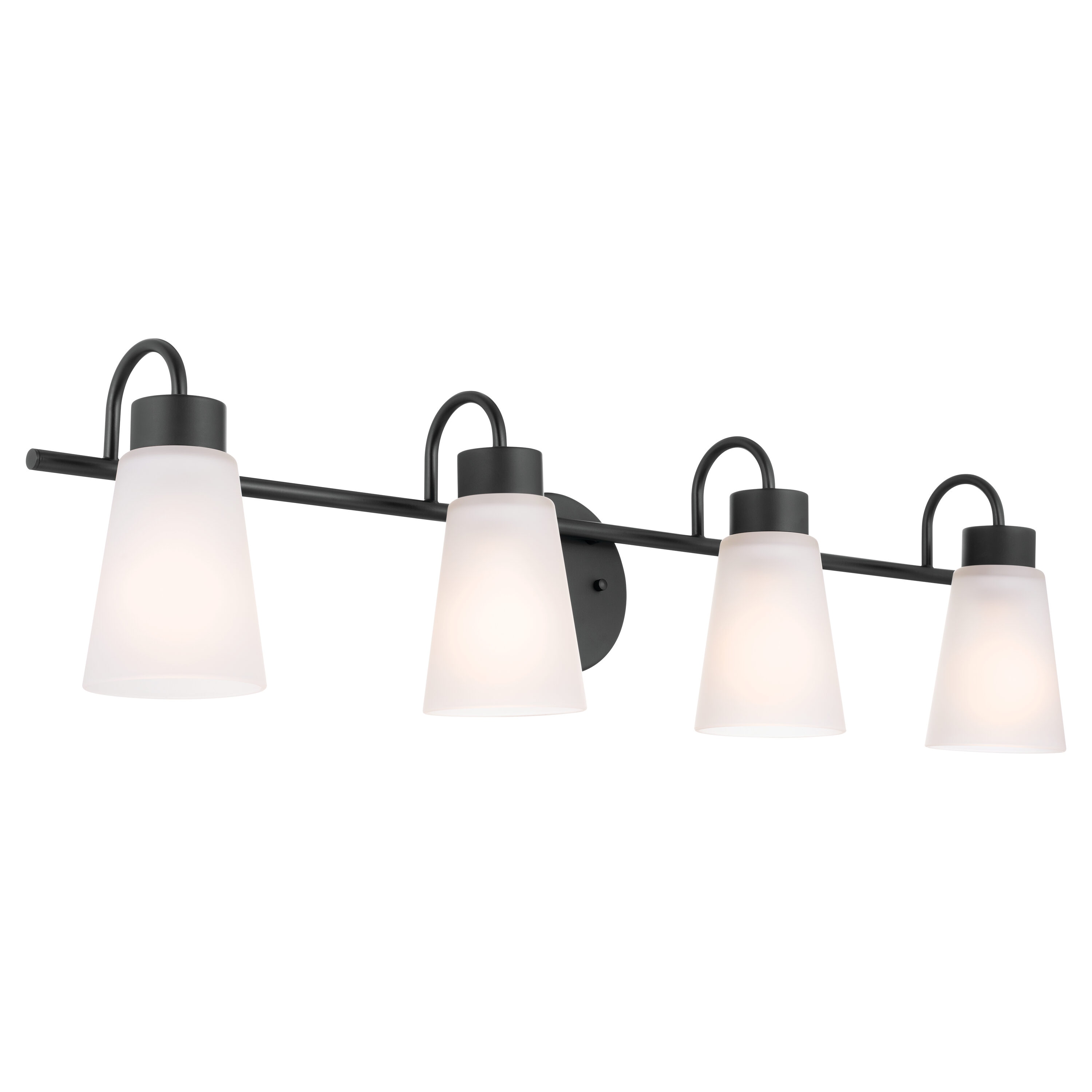 Kichler 55127BK Erma 32.5-in 4 -Light Black Transitional Vanity light