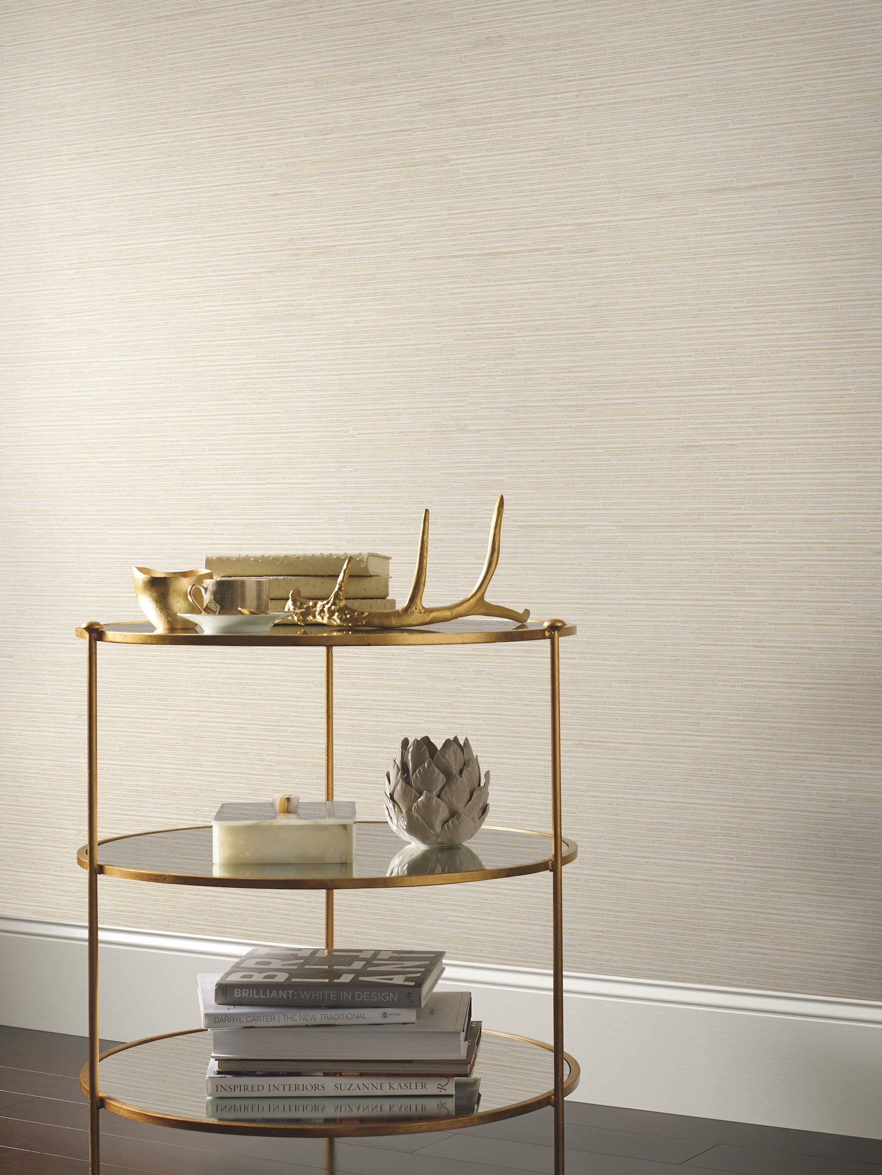 York Wallcoverings DD3831 Dazzling Dimensions Volume II 60.8-Sq. Feet Gold Non-woven Abstract Unpasted Wallpaper