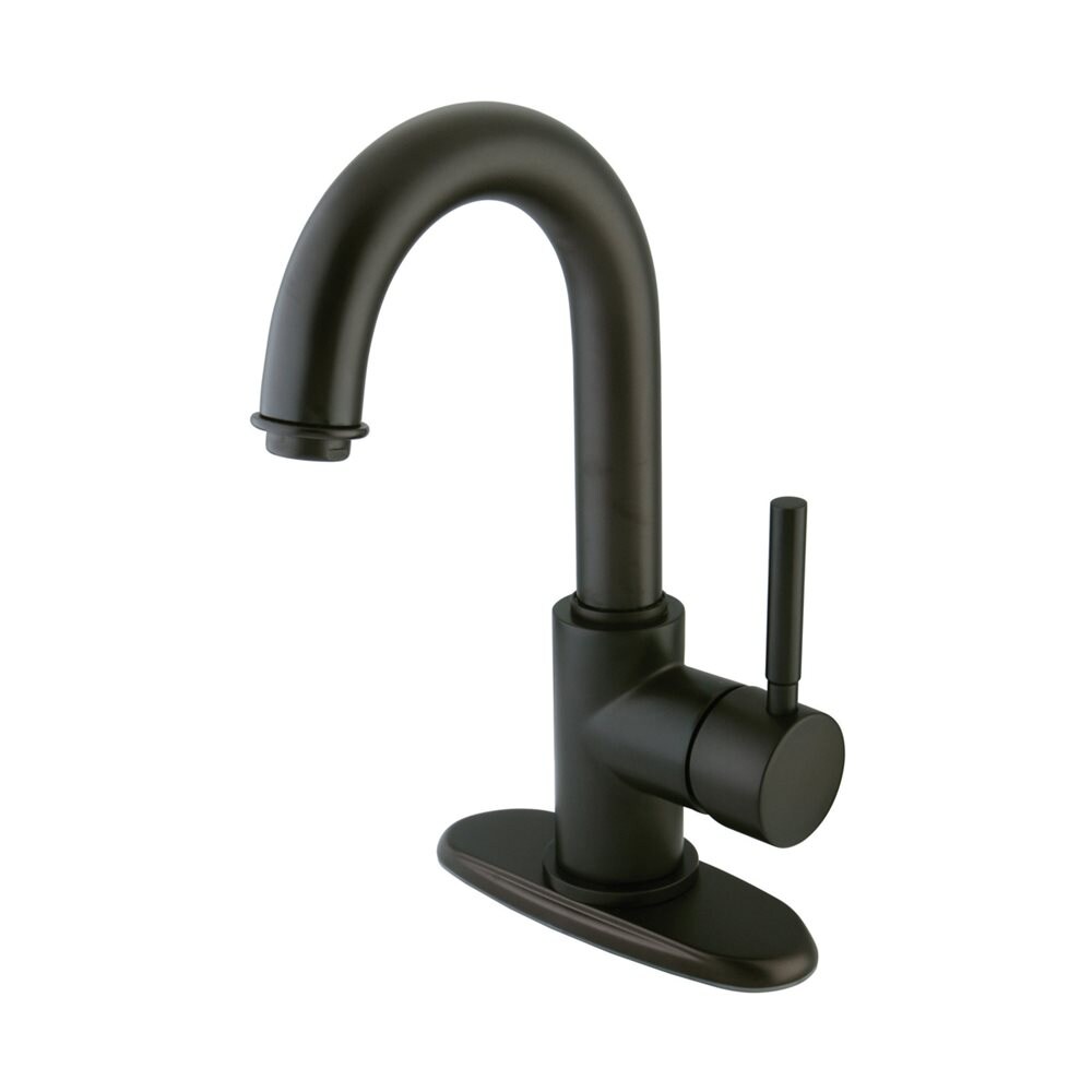 Elements of Design ES8435DL Concord Oil-Rubbed Bronze 1-handle Single hole/4-in centerset Bathroom Sink Faucet with Drain