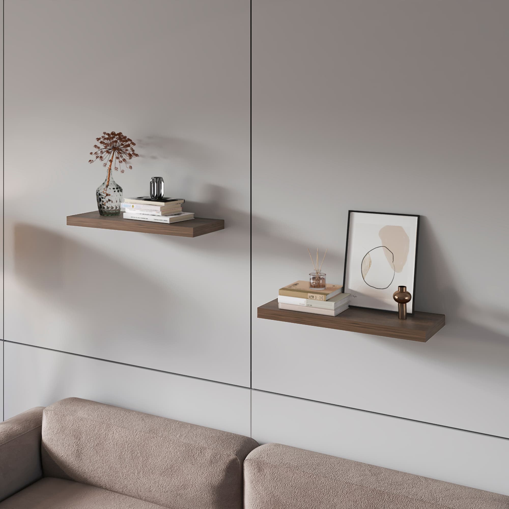 LUXEYARD Floating Wall Shelf for Home Interior Decor and Small Item ...