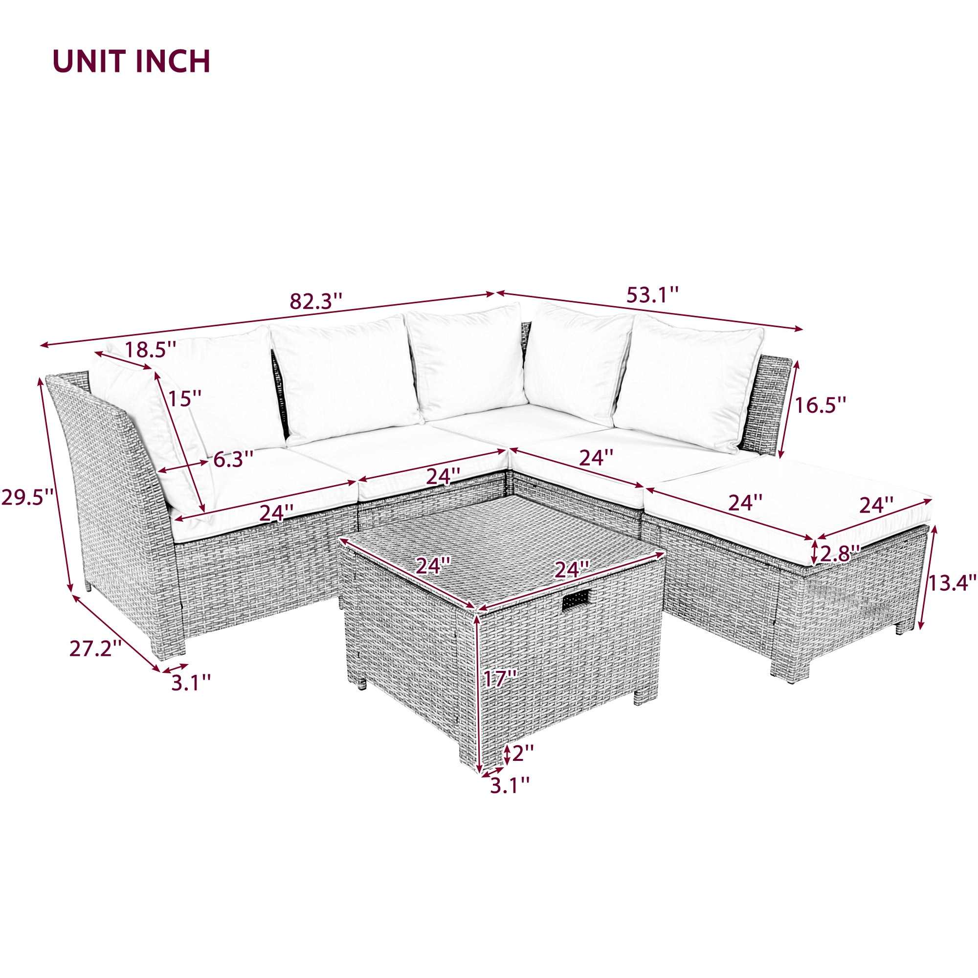 CASAINC CEW-HZ008-BR Patio-Conversation-Sets - View #18