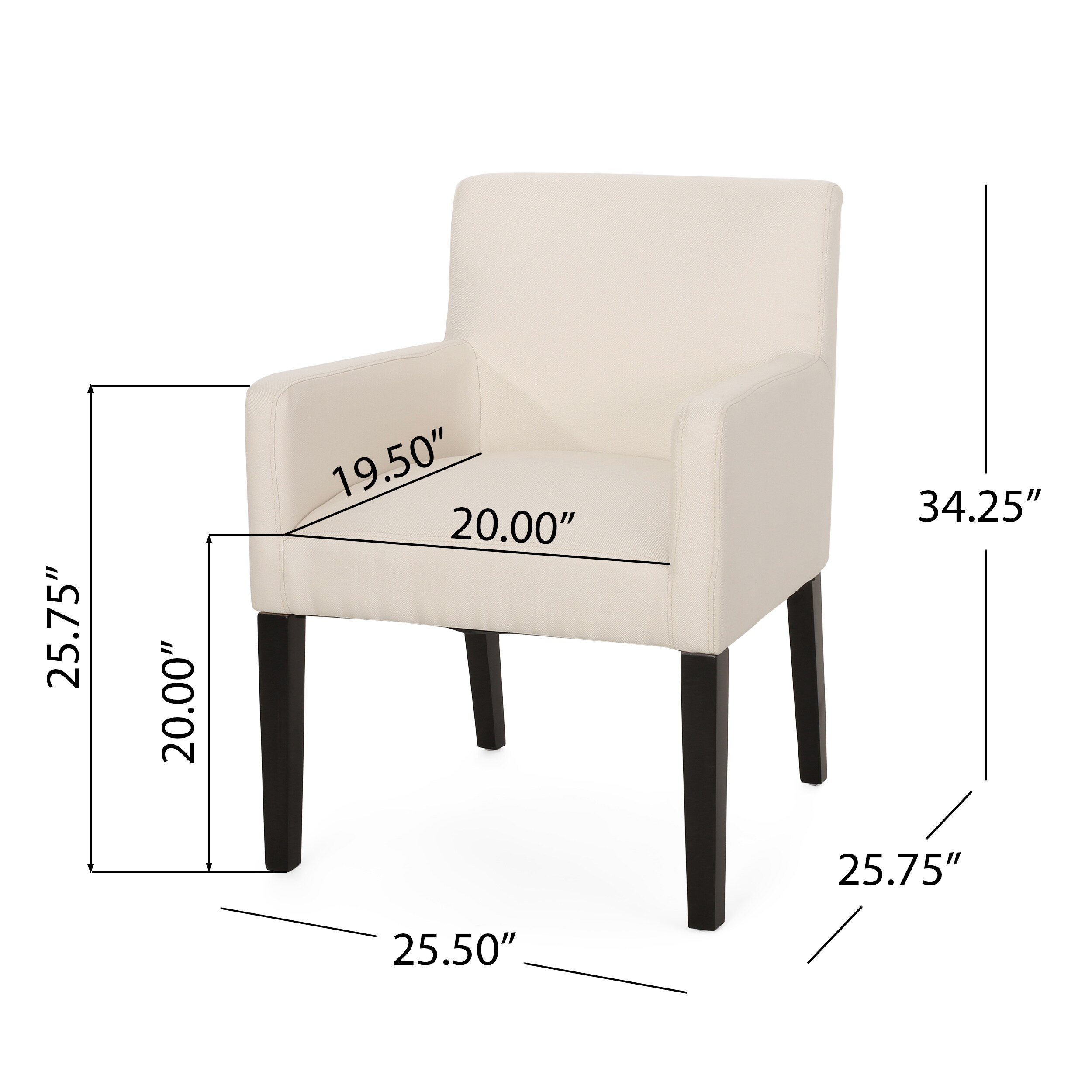 Best Selling Home Decor Clare Modern Beige and Espresso Accent Chair in ...