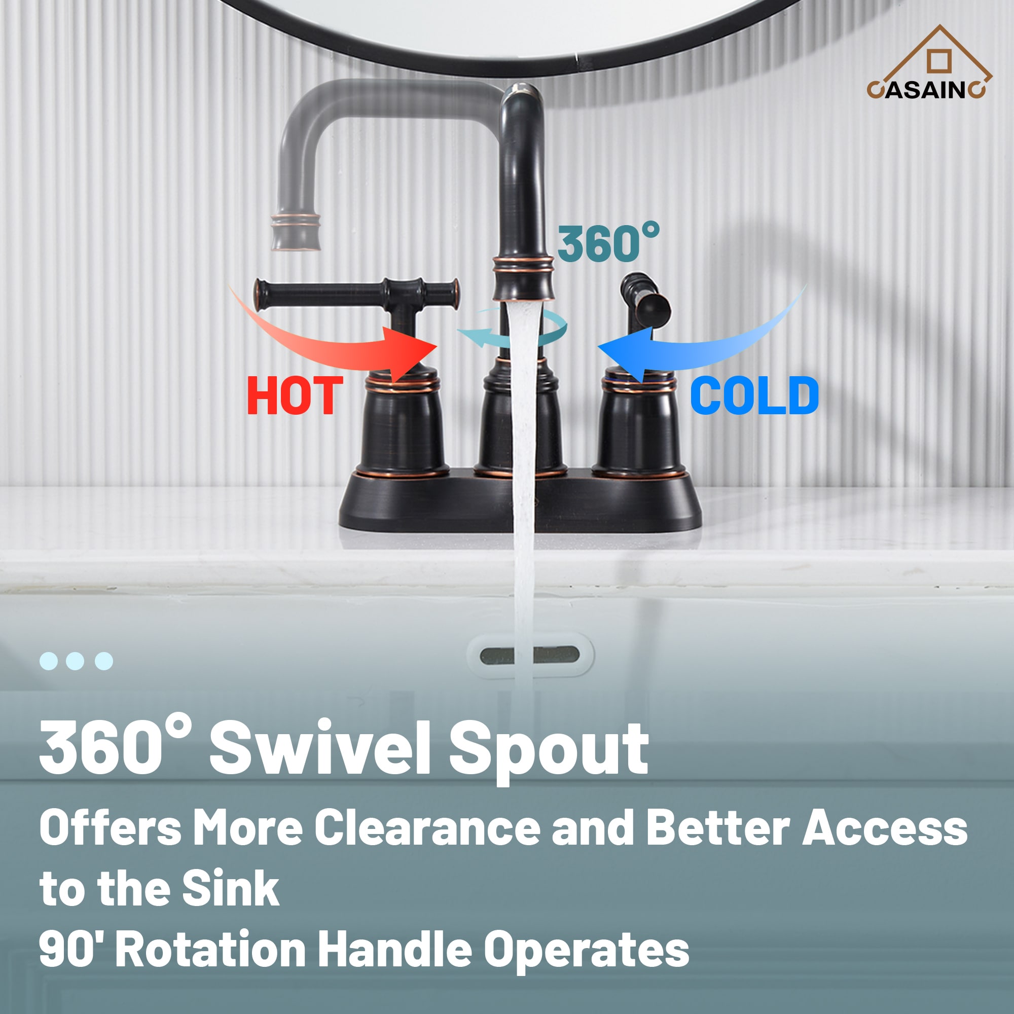 CASAINC KCL0017-ORB Lavatory-Faucets - View #7