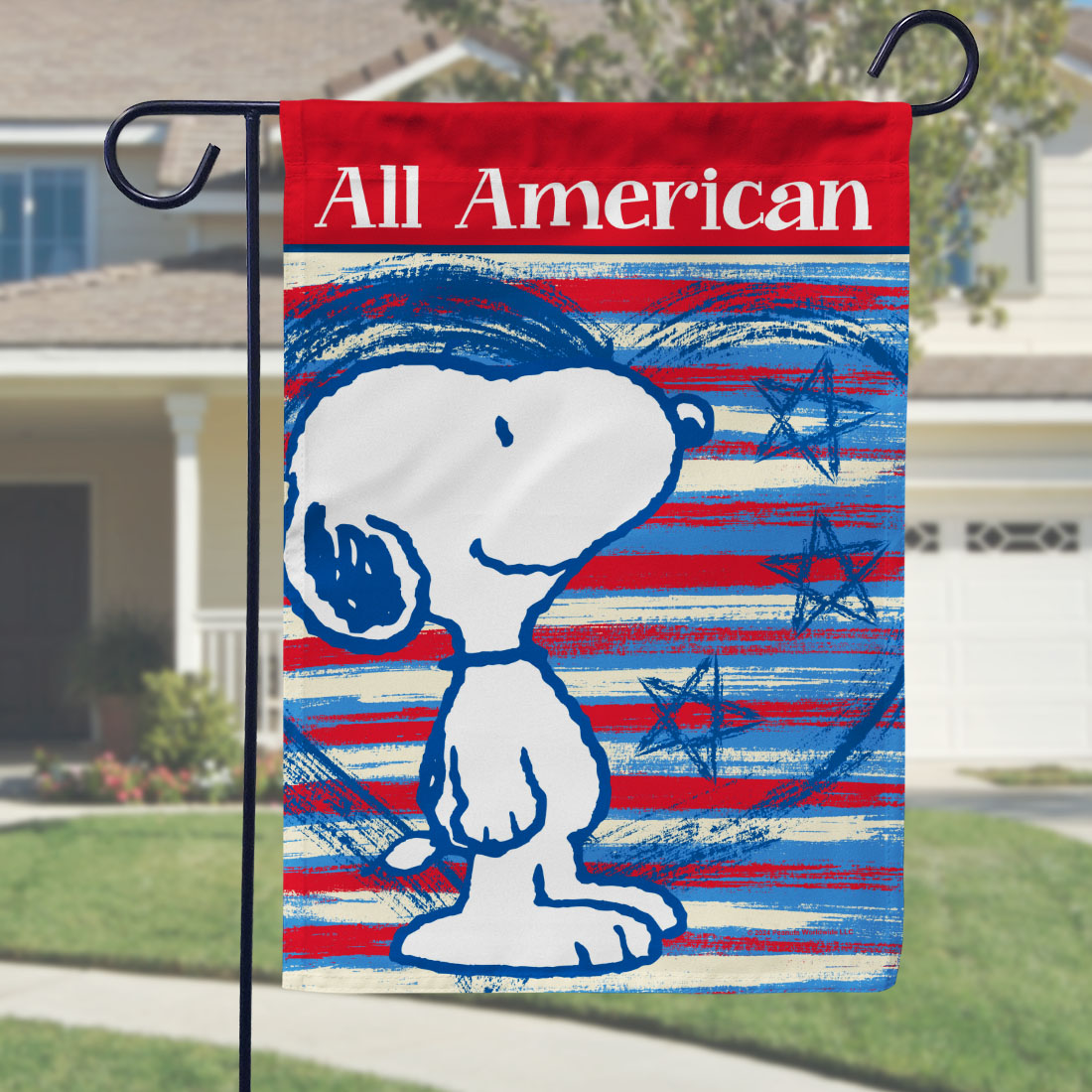 Peanuts 1.04-ft W x 1.5-ft H Patriotic Garden Flag Kit 10-1213-51F-01 ...