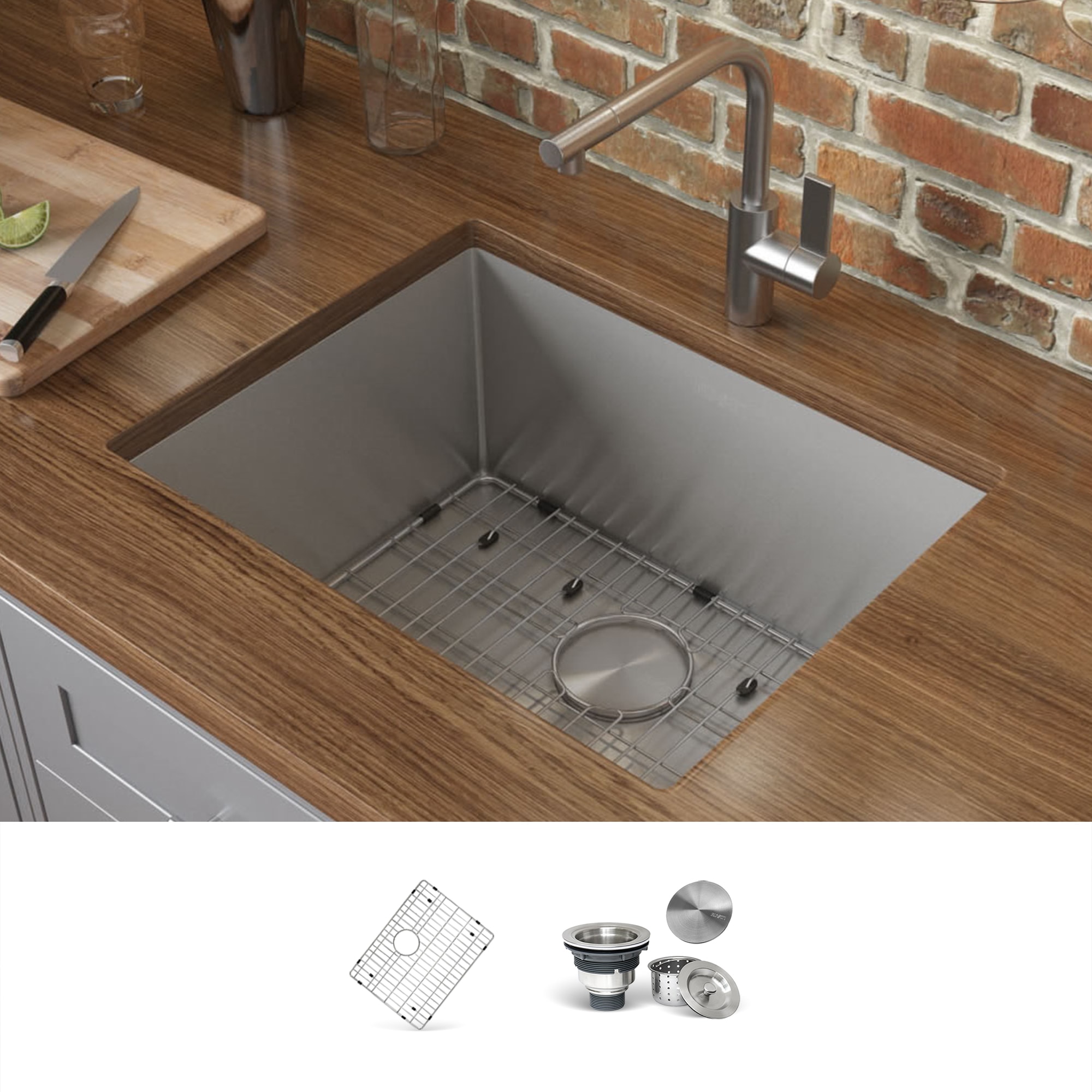 Ruvati RVH7126 Gravena Undermount 26-Inches x 18-Inches Stainless steel Single bowl 16 -Gauge Kitchen Sink