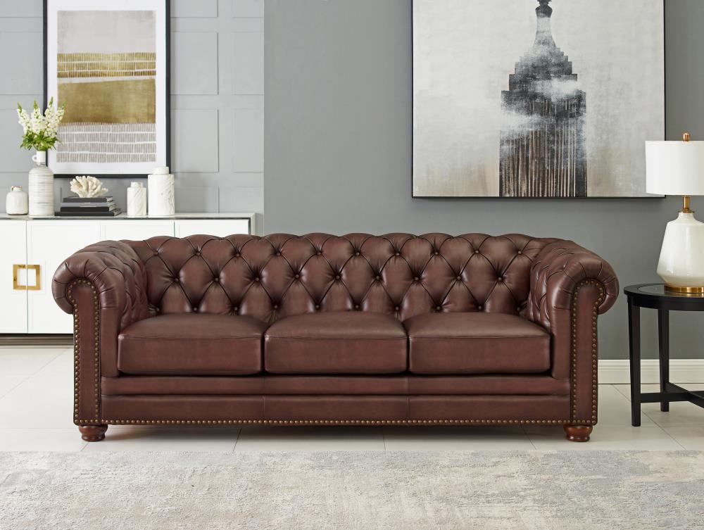Hydeline Aliso Rustic 2 Piece Genuine, 3 Piece Leather Sofa Set Costco Uk